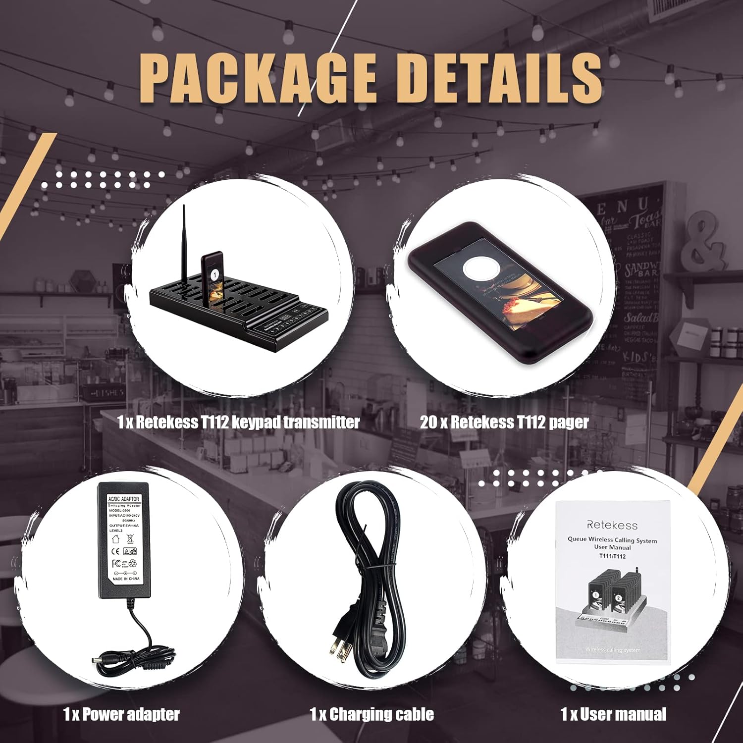 Retekess T112 - Cercapersone Ristorante Wireless 500M (20 Pz) - immagine 7