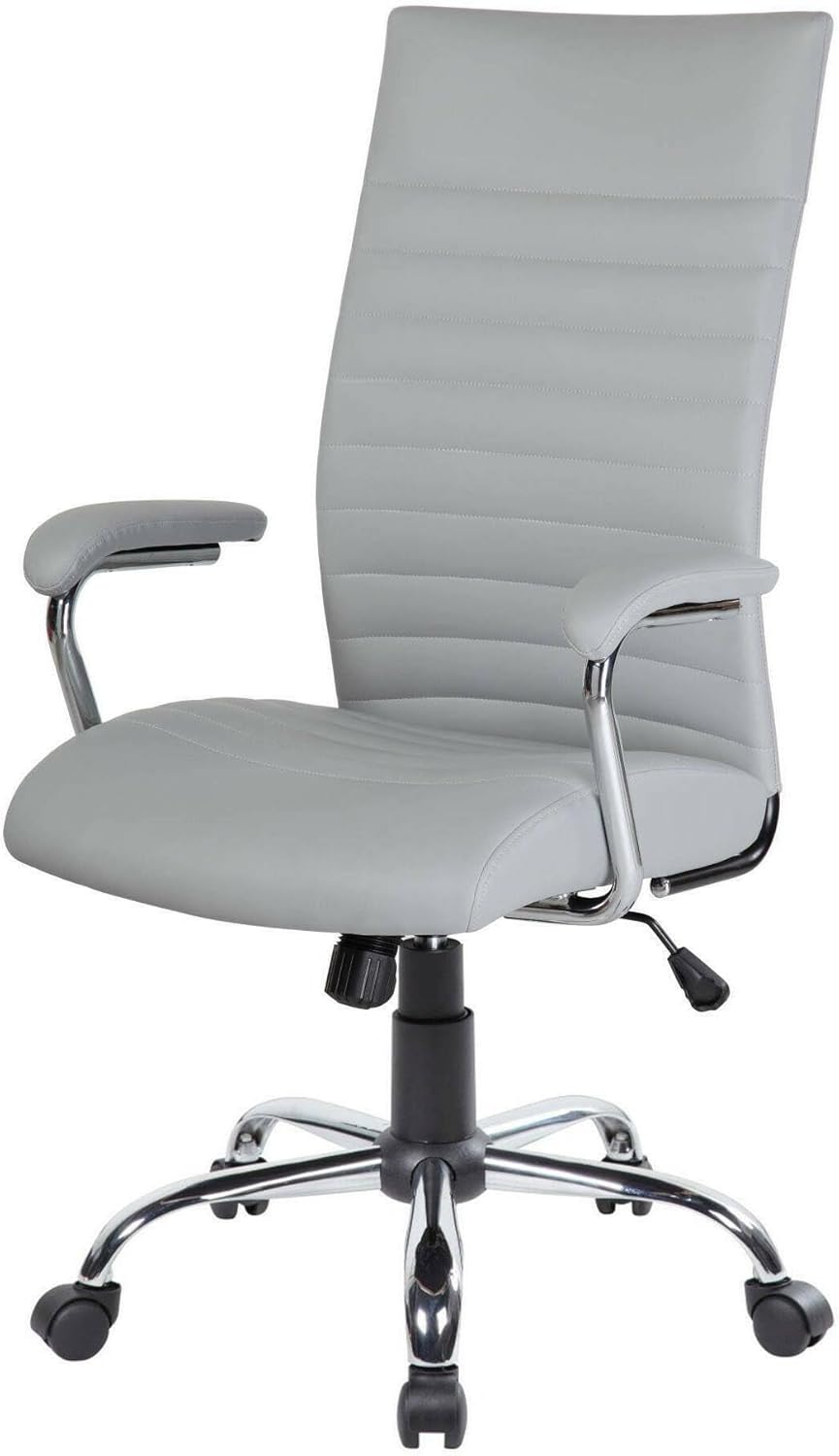 Dmora Sedia Ufficio Geelong Poltrona Presidenziale Grigio