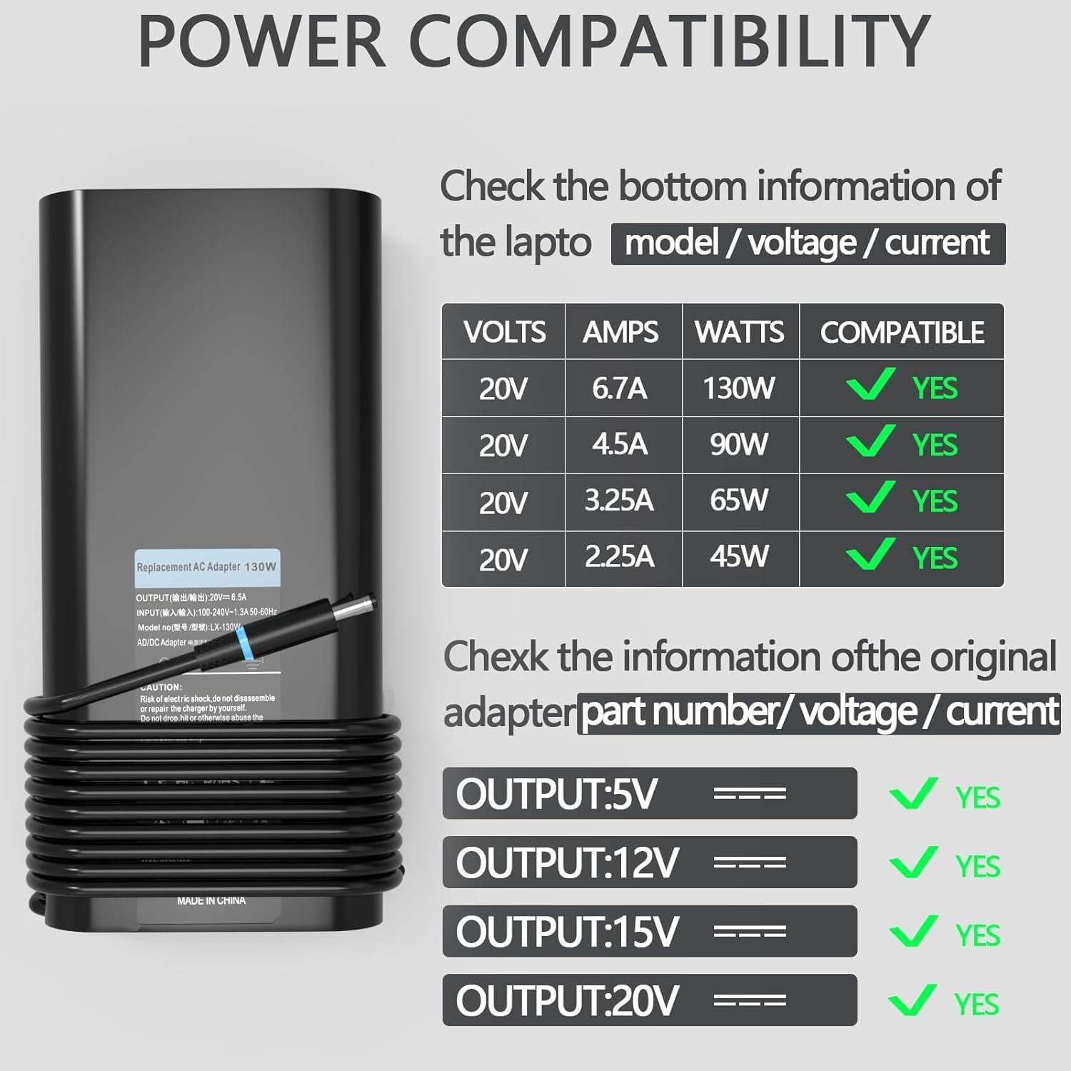 Alimentatore per Laptop Dell XPS 15 e Precision 5540 - immagine 2