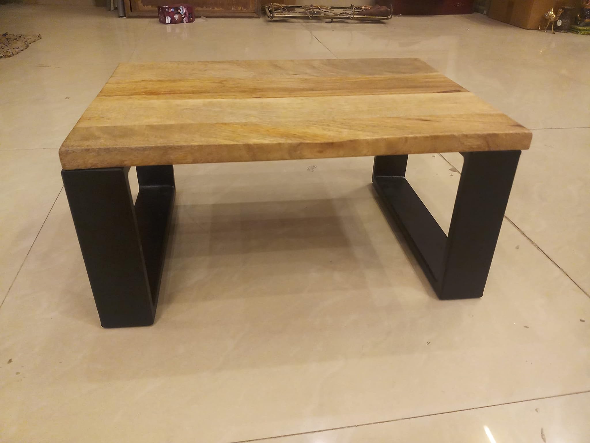 Sgabello in Legno di Mango Portatile a Gradino Singolo