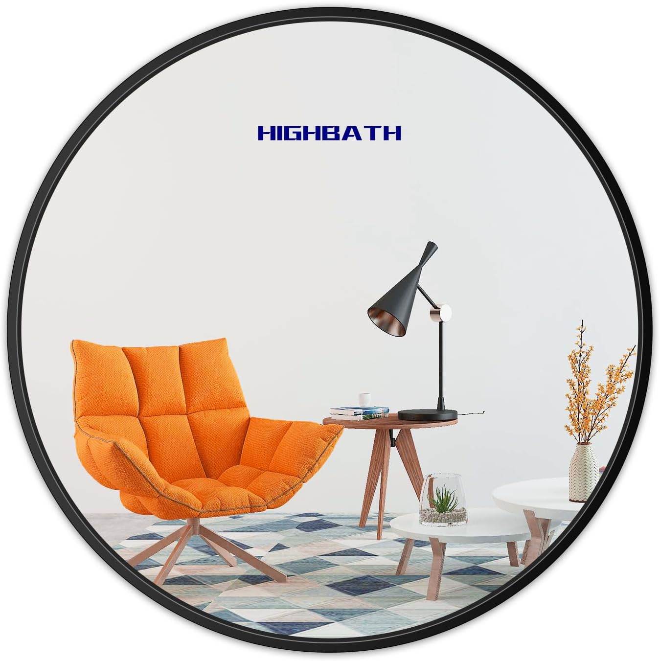 Highbath Specchio Rotondo da Parete 80x80 cm