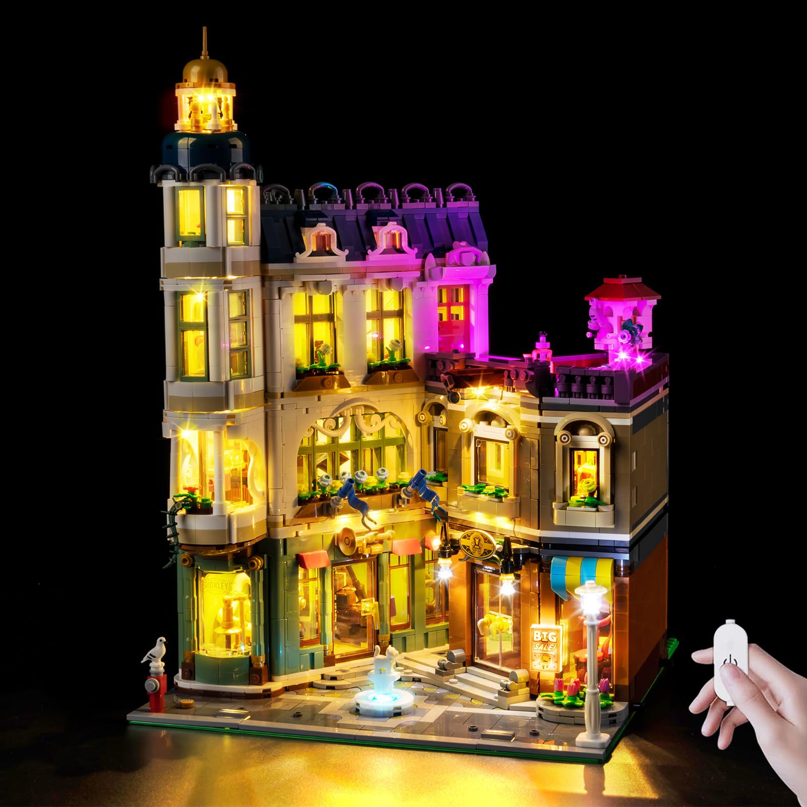 Kyglaring Luce a LED compatibile con Lego Shopping Street 11371, accessori di illuminazione a LED per il set di modelli Lego 11371, versione Touch (non inclusa)