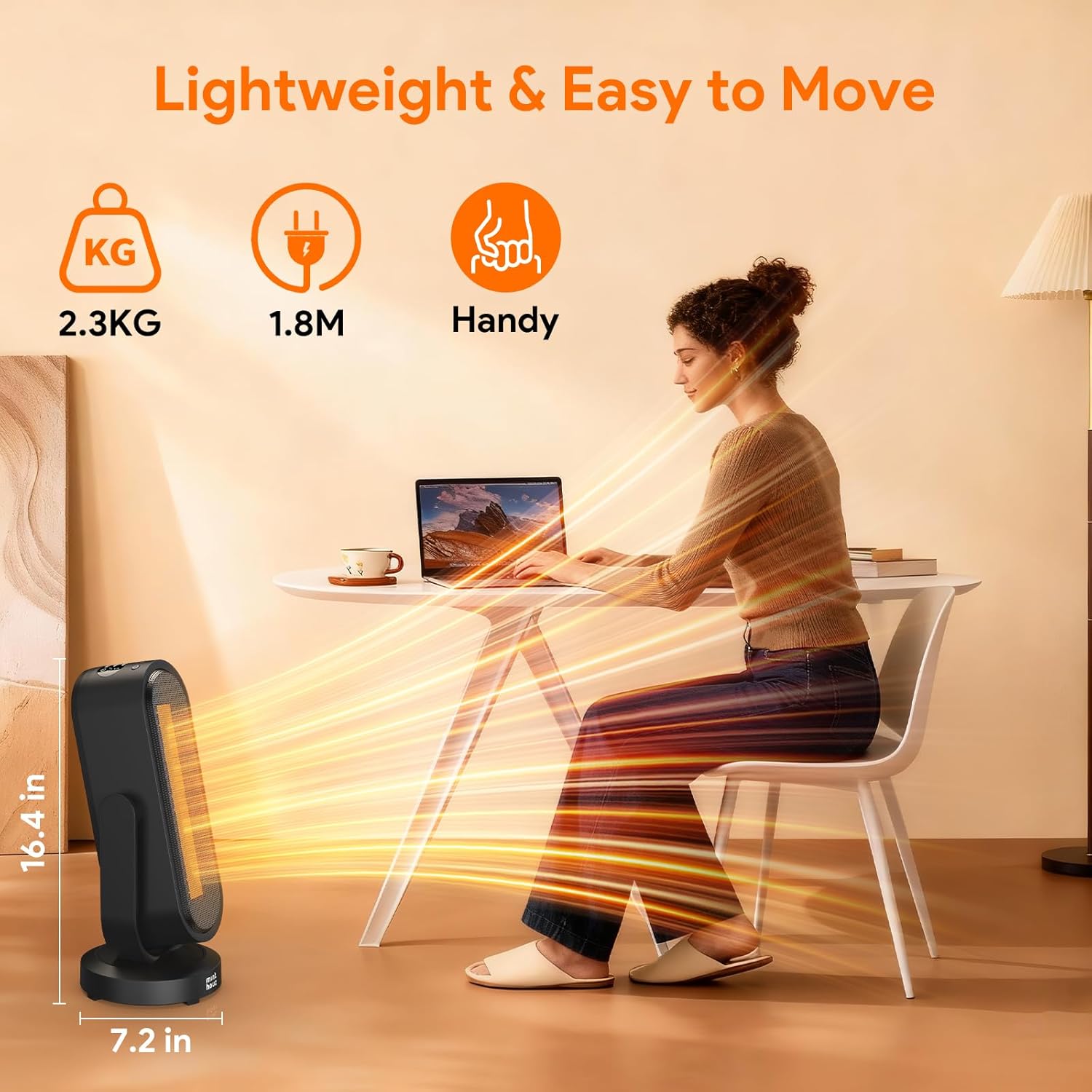 Minthouz Termoventilatore Ceramica PTC 1500W - immagine 7