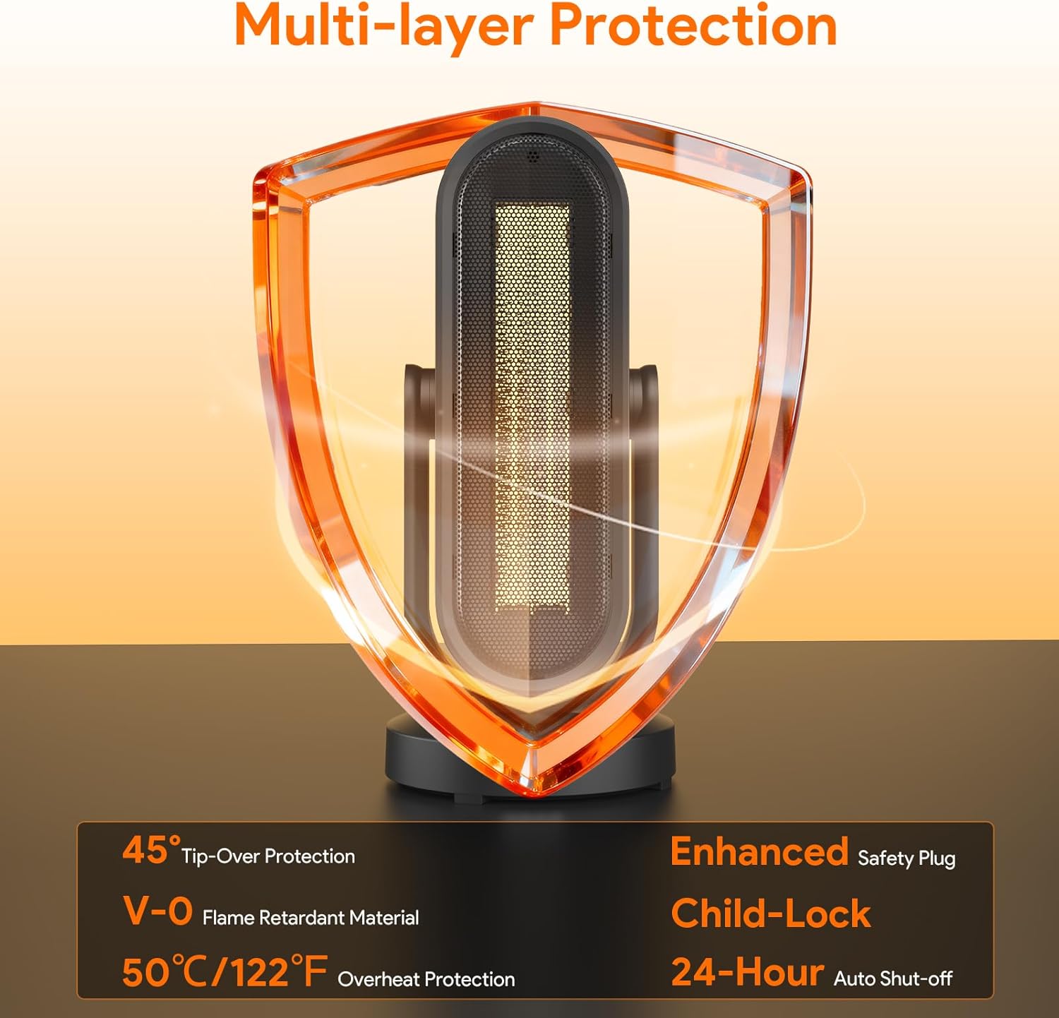 Minthouz Termoventilatore Ceramica PTC 1500W - immagine 8