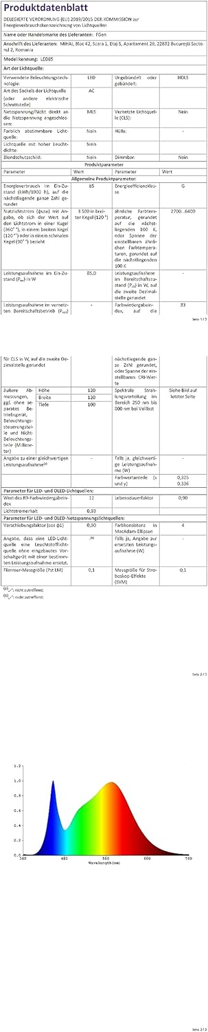 Fgen Lampada LED E27 Video 85W con Telecomando - immagine 9