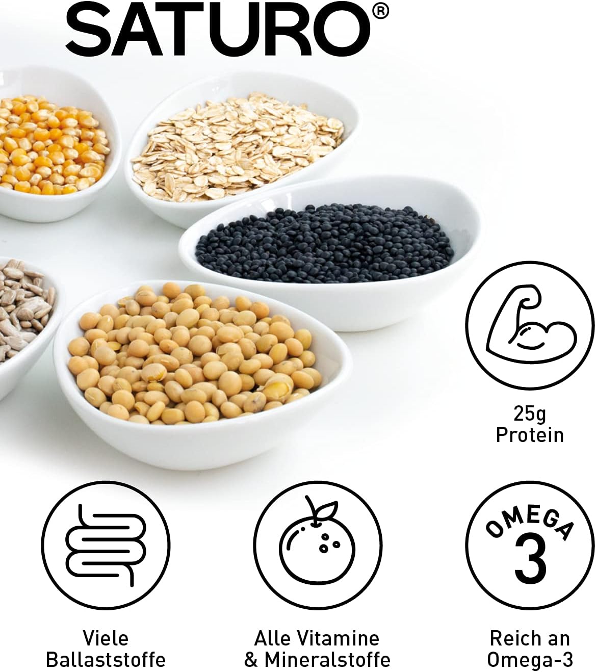 Saturo Sostituto del Pasto Vegano, Cioccolato 1.4kg - immagine 4