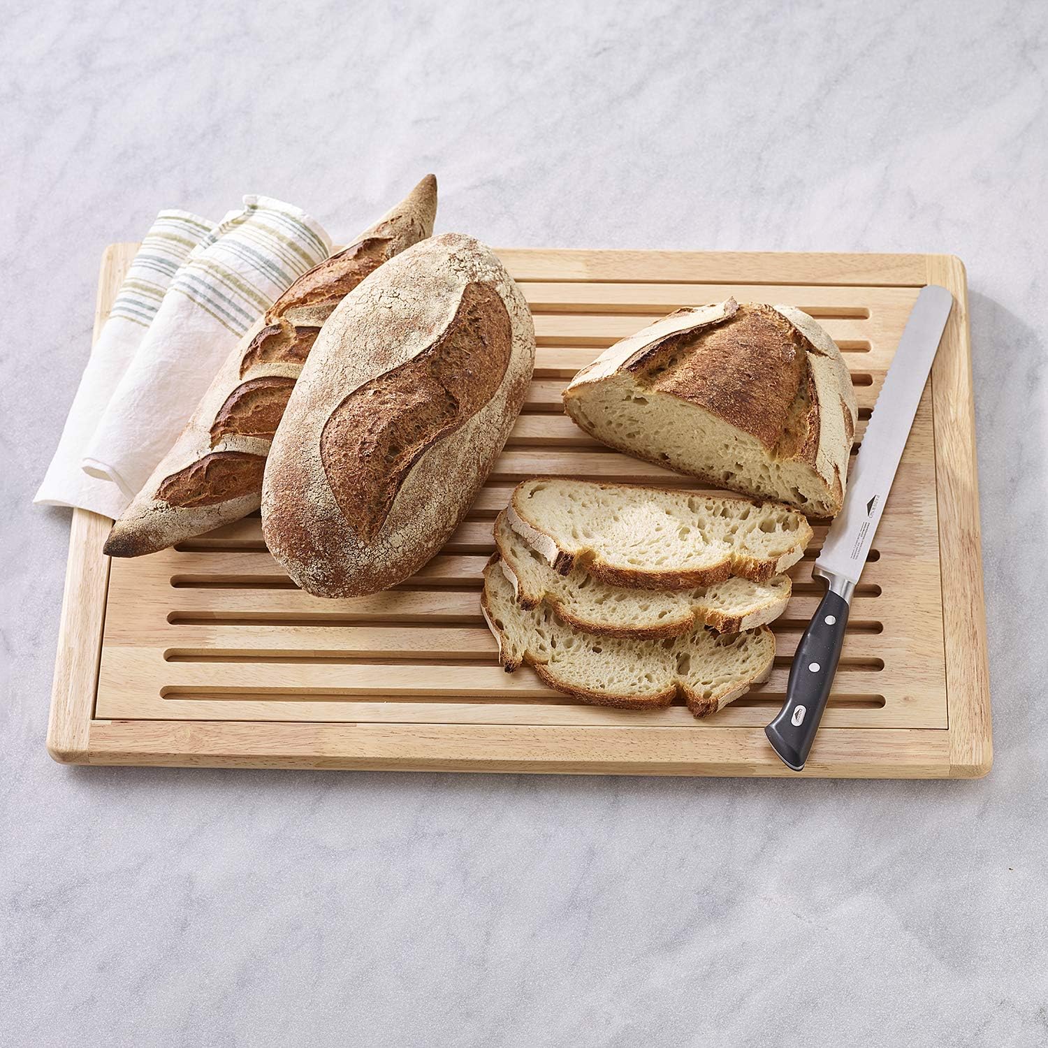 Aps "Rubber Wood" - Tagliere per Pane 60x40cm - immagine 2