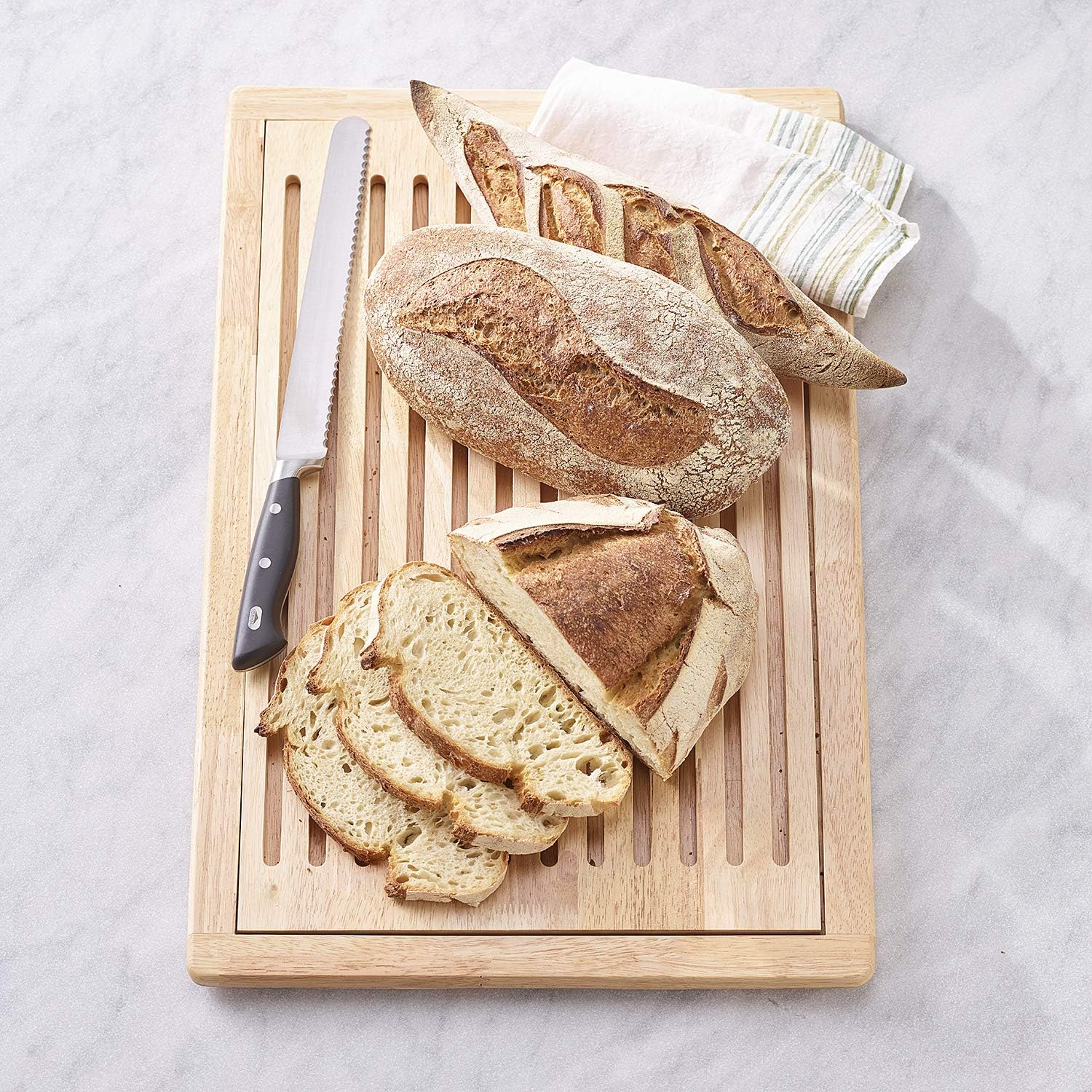 Aps "Rubber Wood" - Tagliere per Pane 60x40cm - immagine 4