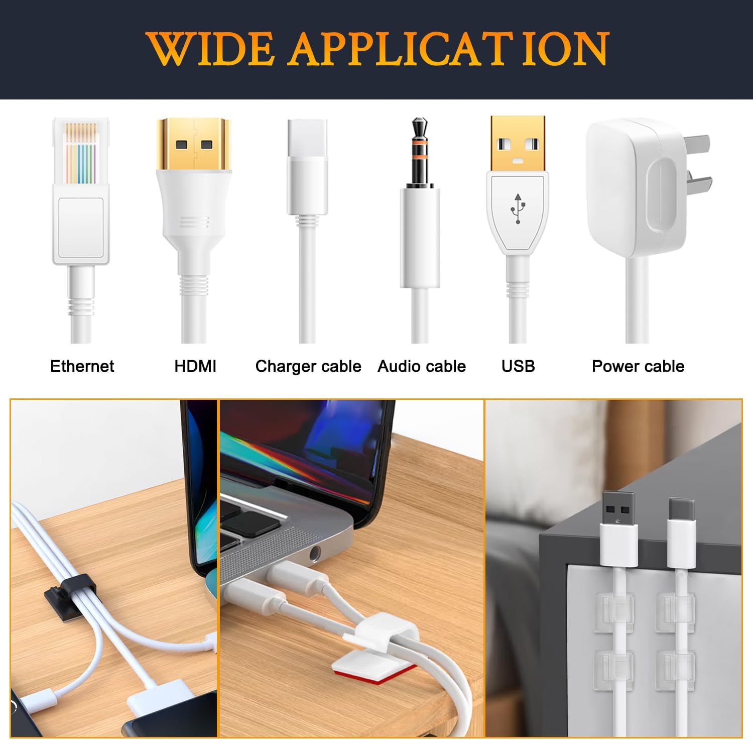 Soulwit® 50 pezzi Clip Cavo Autoadesivo - immagine 6