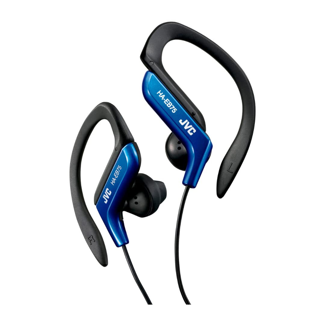 Jvc HA-EB75-AN-U - Auricolari Sport con Clip, Blu