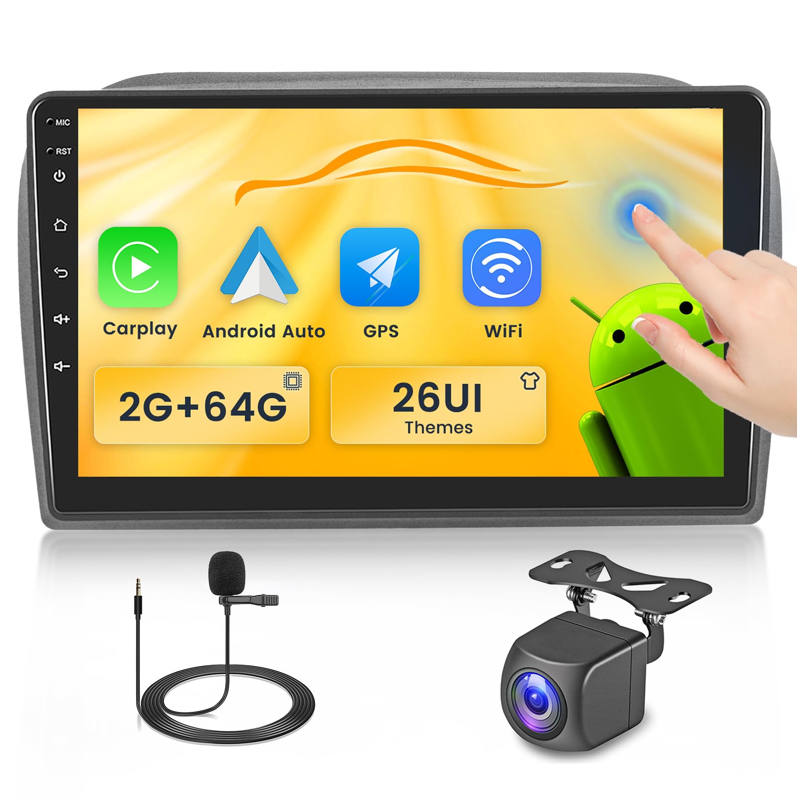 Fuluku Autoradio Android 9'' per Fiat Doblo/Opel Combo