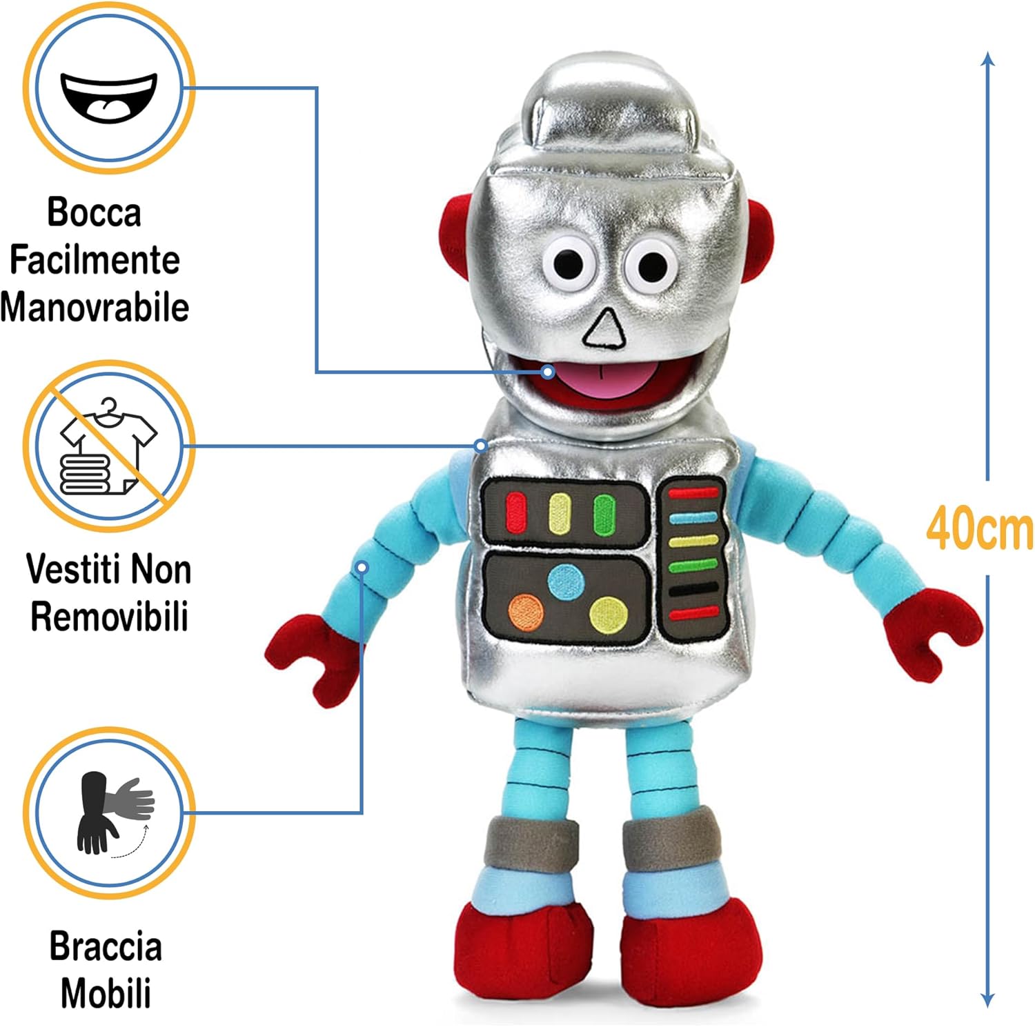 SiLLy puppets Robot, Marionetta a mano, 40 cm - immagine 3