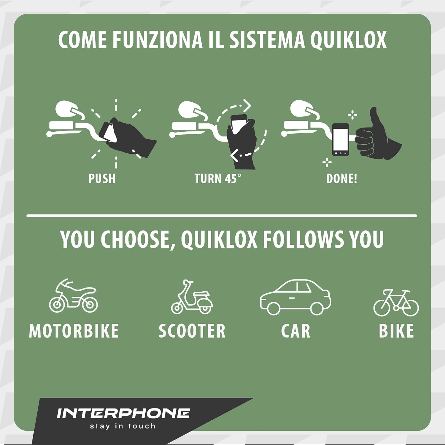 Interphone QUIKLOX - Aggancio per Riser Moto - immagine 4