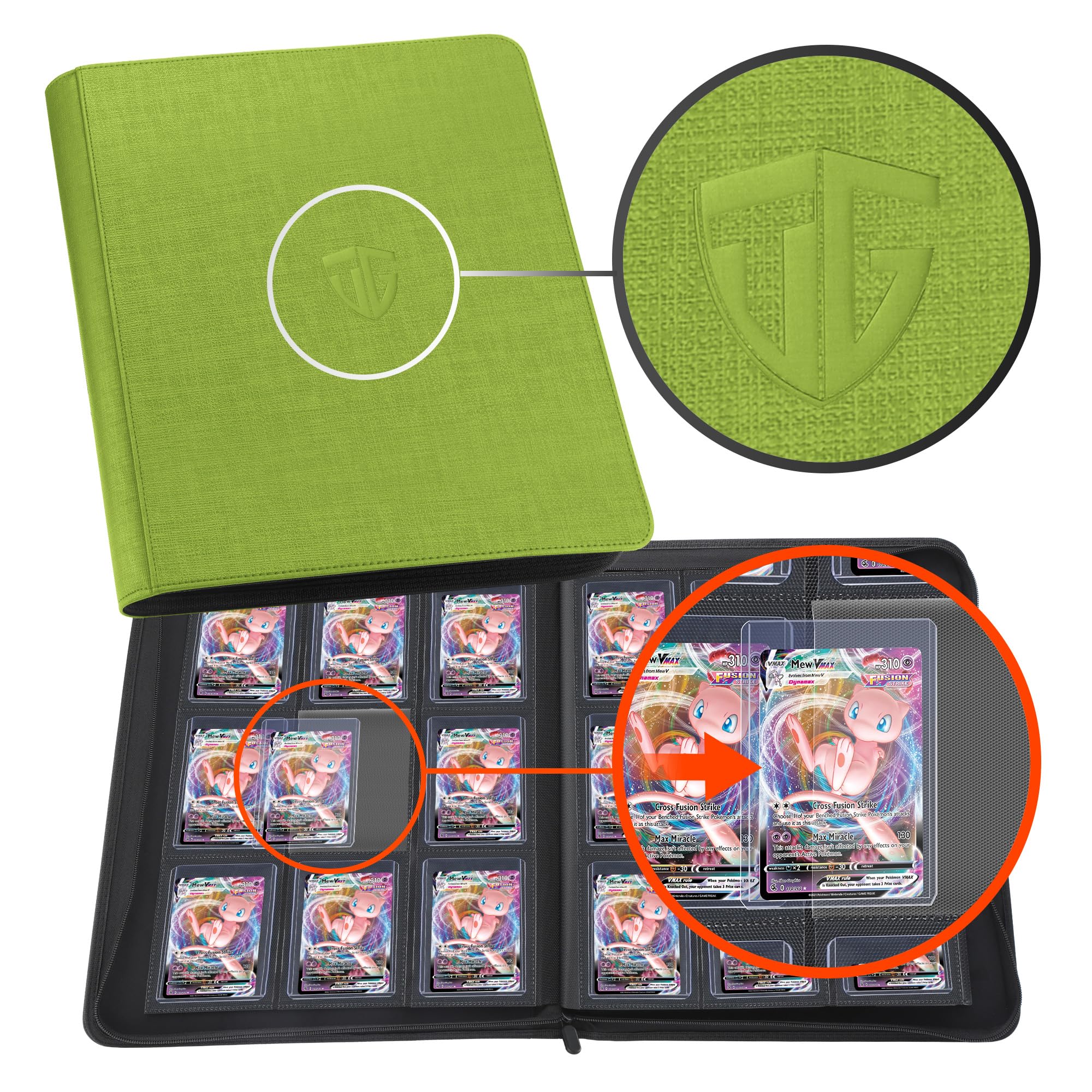 Tcguard Toploader - Album Carte Collezione 216 Posti, Verde