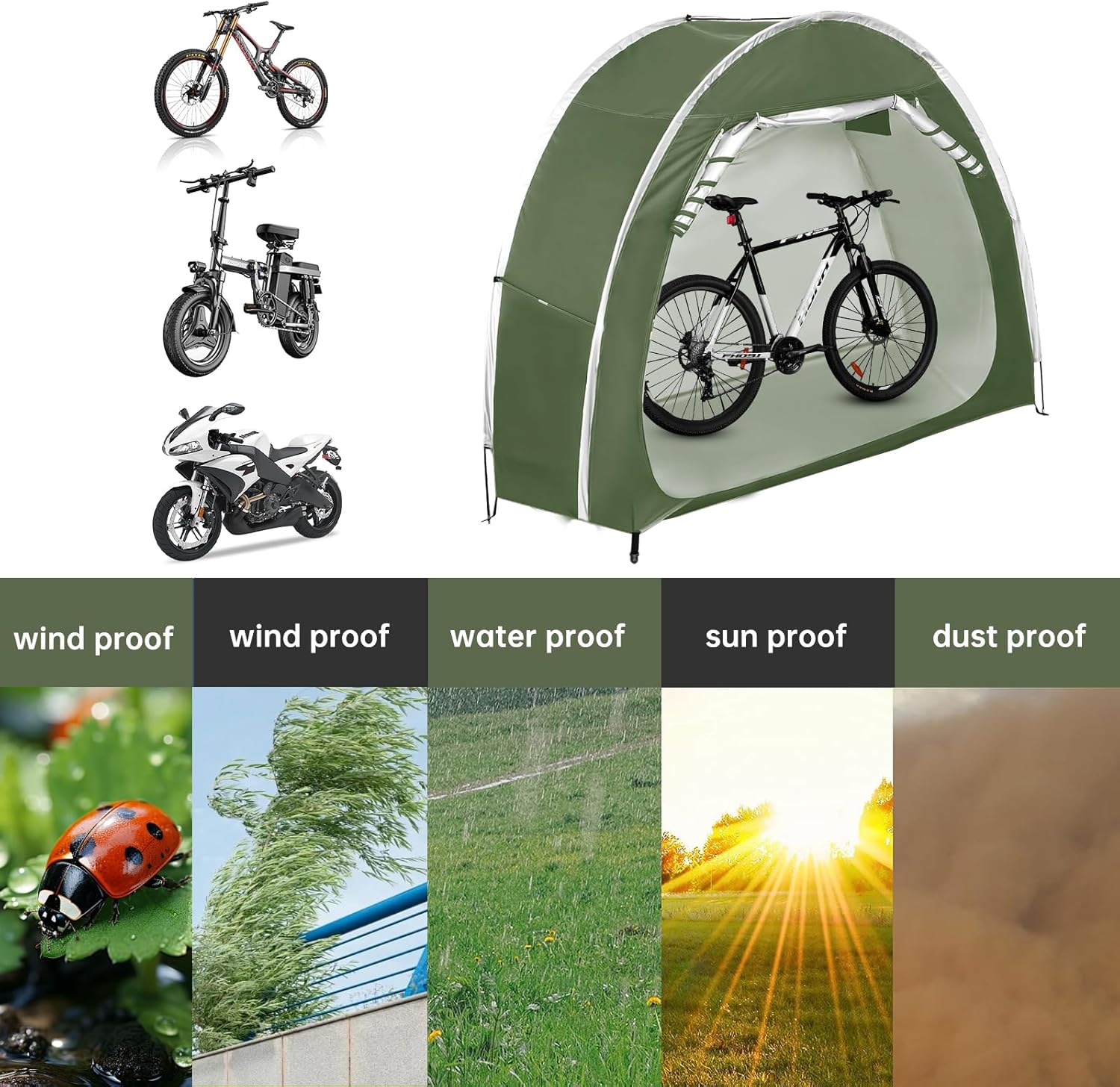 Tenda da Bicicletta Impermeabile Portatile - immagine 3