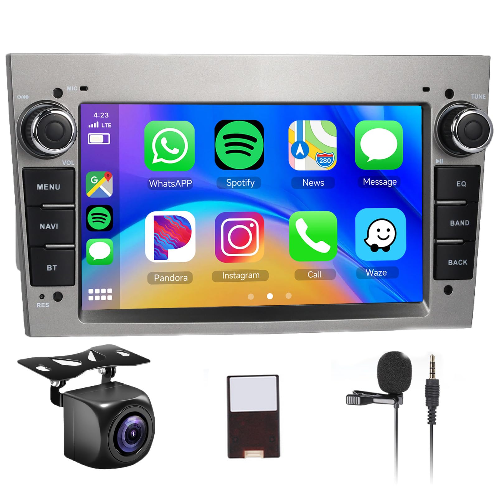 Hodozzy Carplay Autoradio 7 Pollici per Opel, Grigio