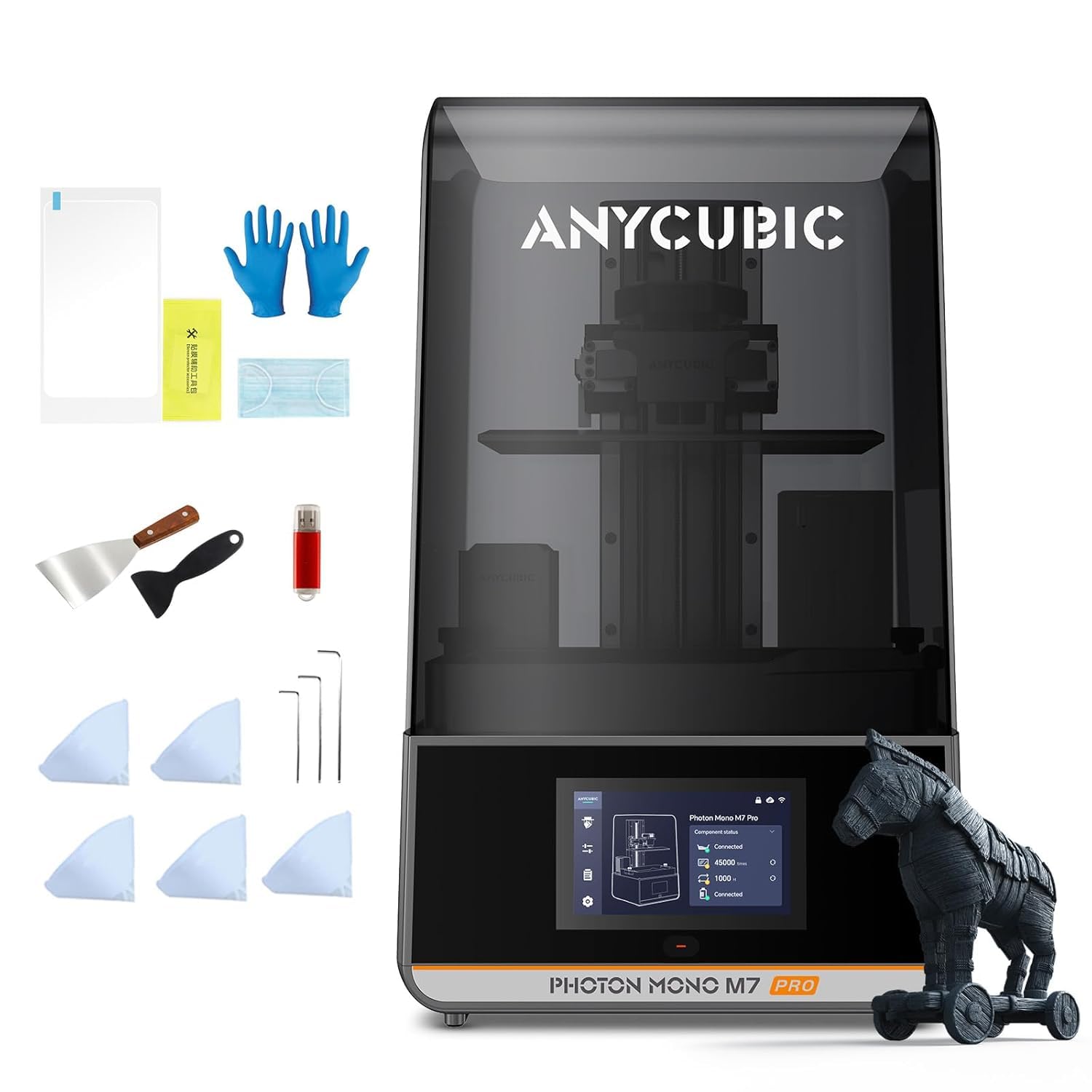 ANYCUBIC Photon Mono M7 Pro Stampante 3D Resina, 170 mm/h Stampa Veloce, 10,1” LCD 14K ad Alta Risoluzione con COB LighTurbo 3.0, Sistema di Stampa Intelligente, Volume di Costruzione 230*223*126 mm