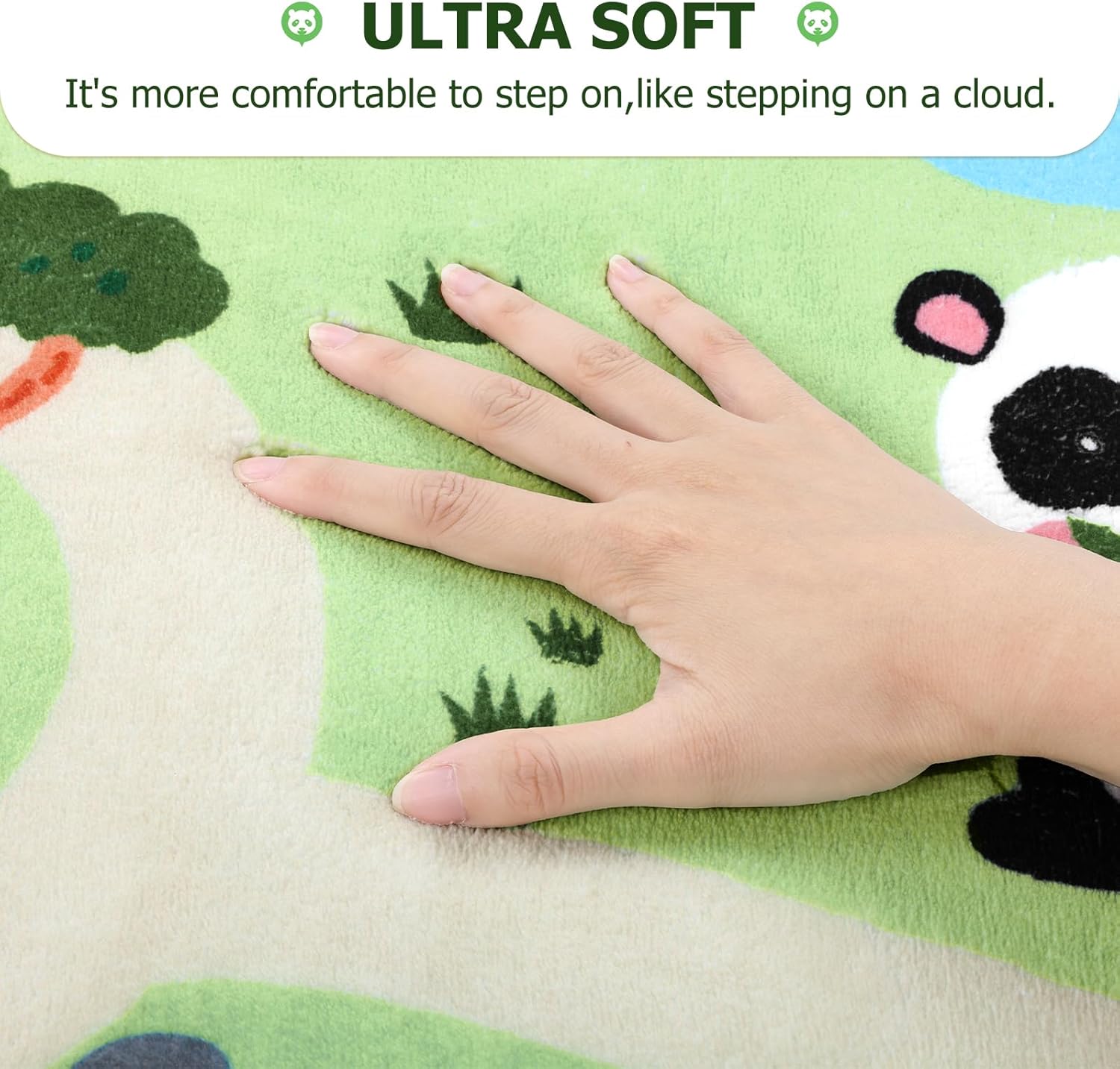 Tappeto Bambini 100x150 cm Motivo Animali - immagine 3