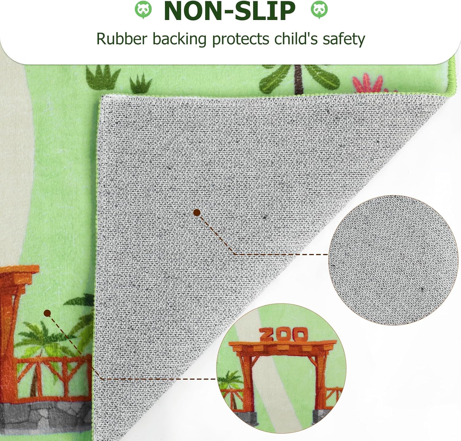Tappeto Bambini 100x150 cm Motivo Animali - immagine 4