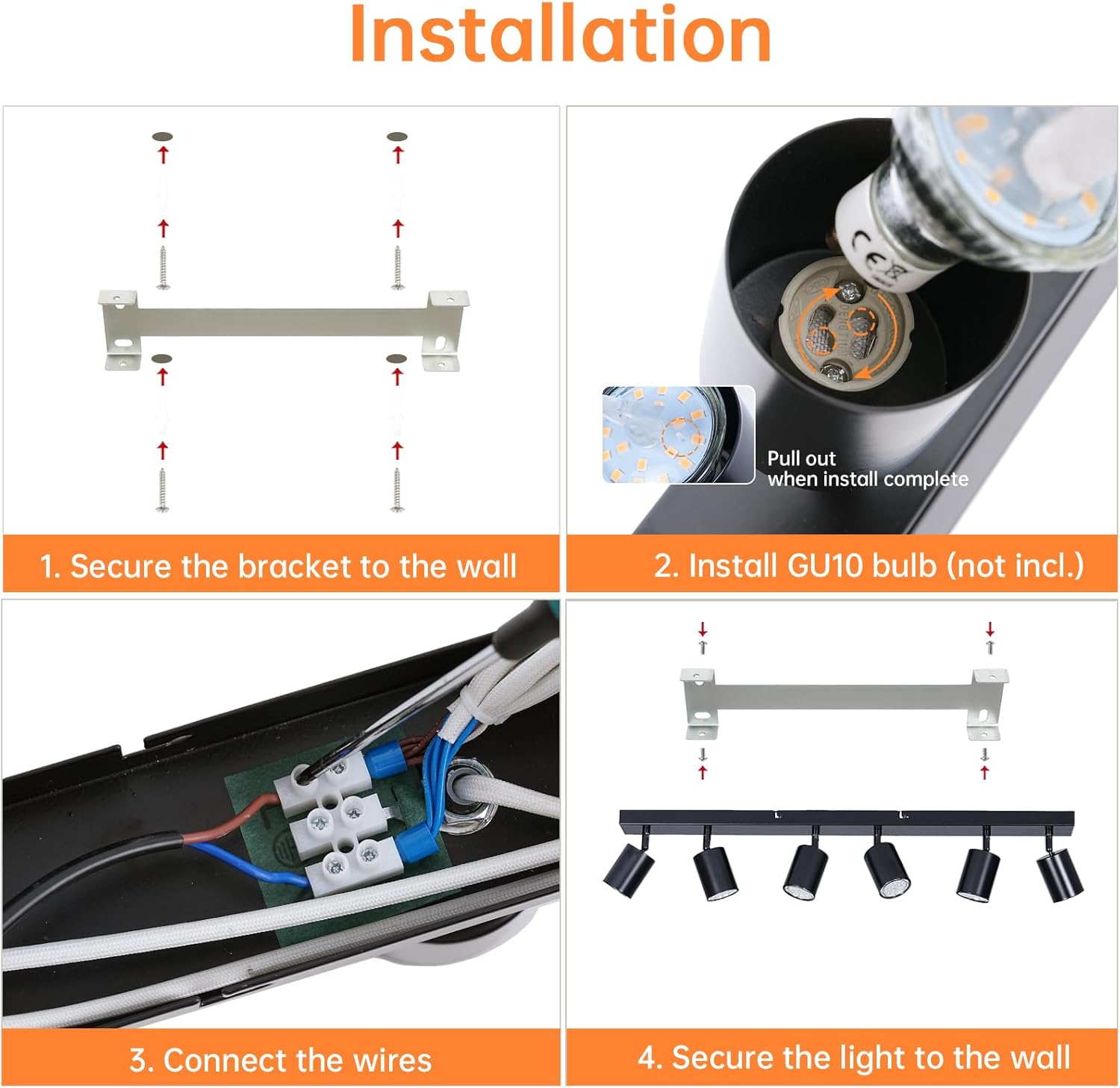 Dehobo Lampada Faretti da Soffitto Orientabili, Nero - immagine 3