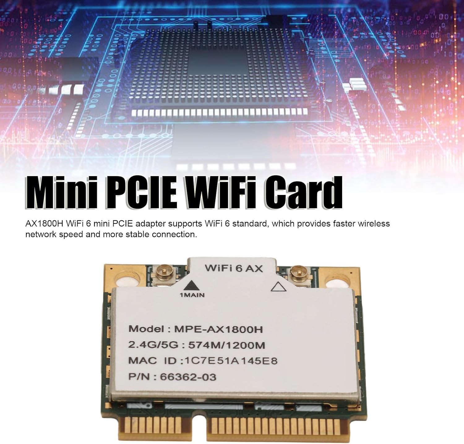 Scheda WiFi 6 AX1800H con Bluetooth 5.2 - immagine 2