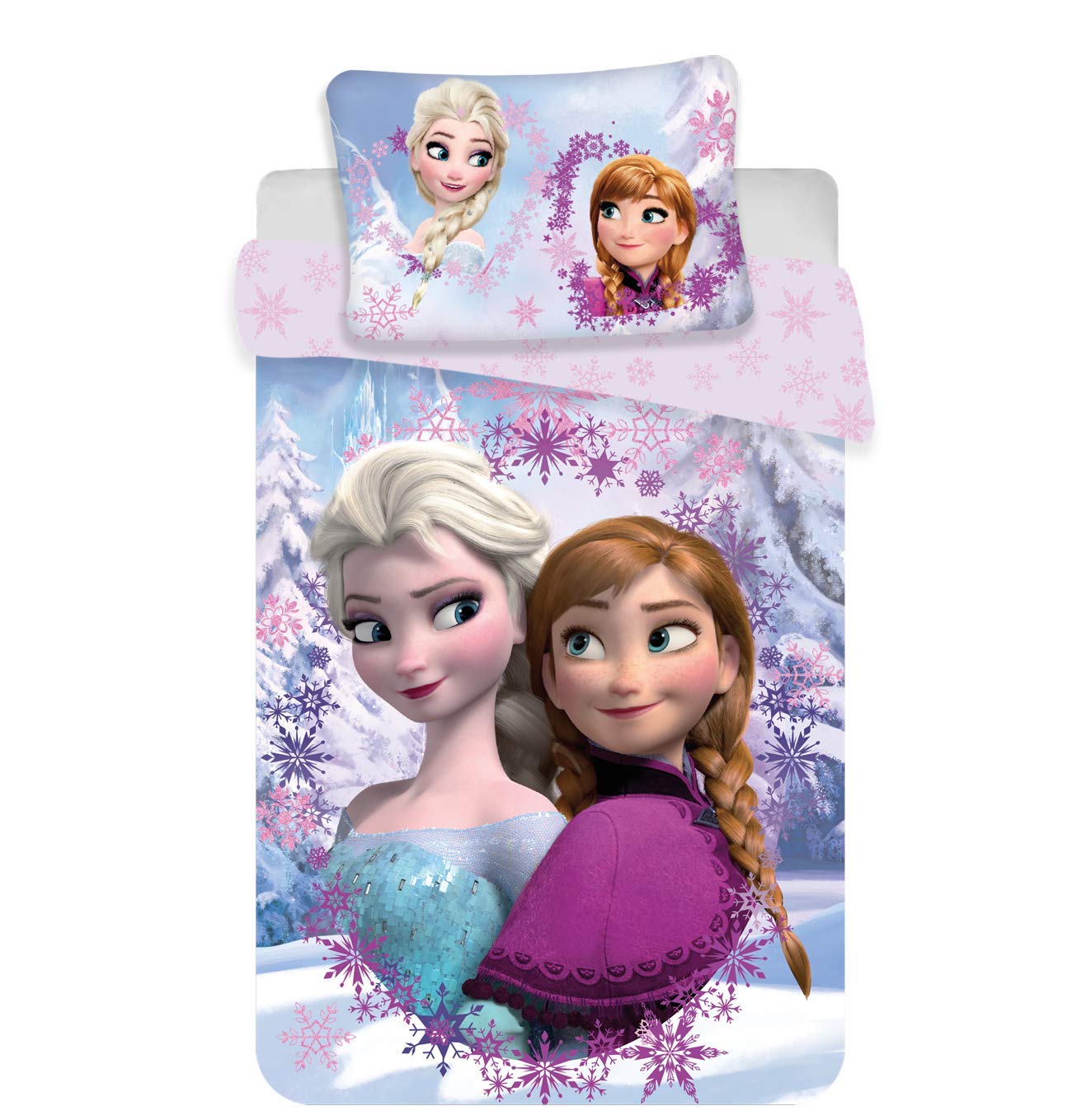 Disney Frozen Anna Elsa - Set Lenzuola Copripiumino Singolo