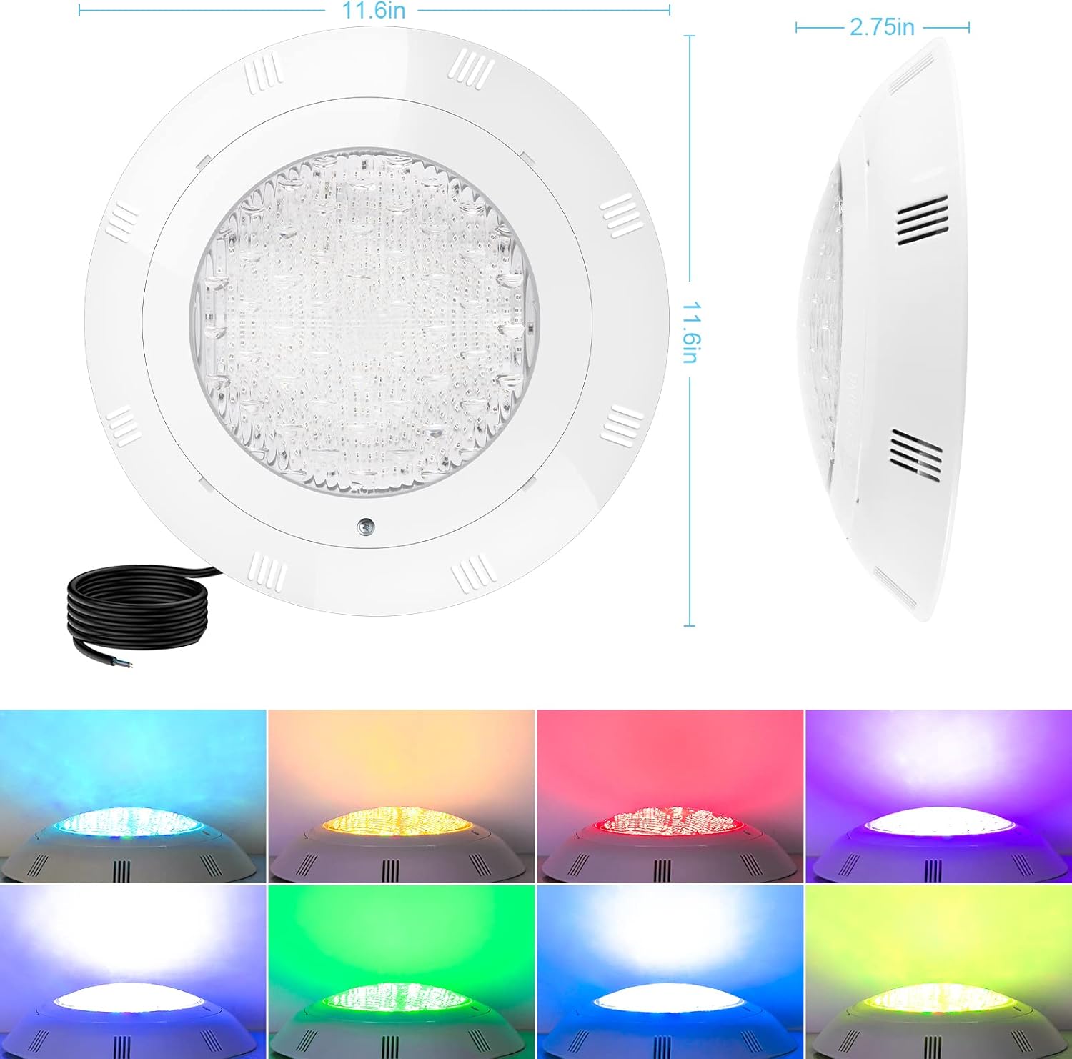 Kingwen Luci da Piscina PAR56 RGB 38W con Telecomando - immagine 2