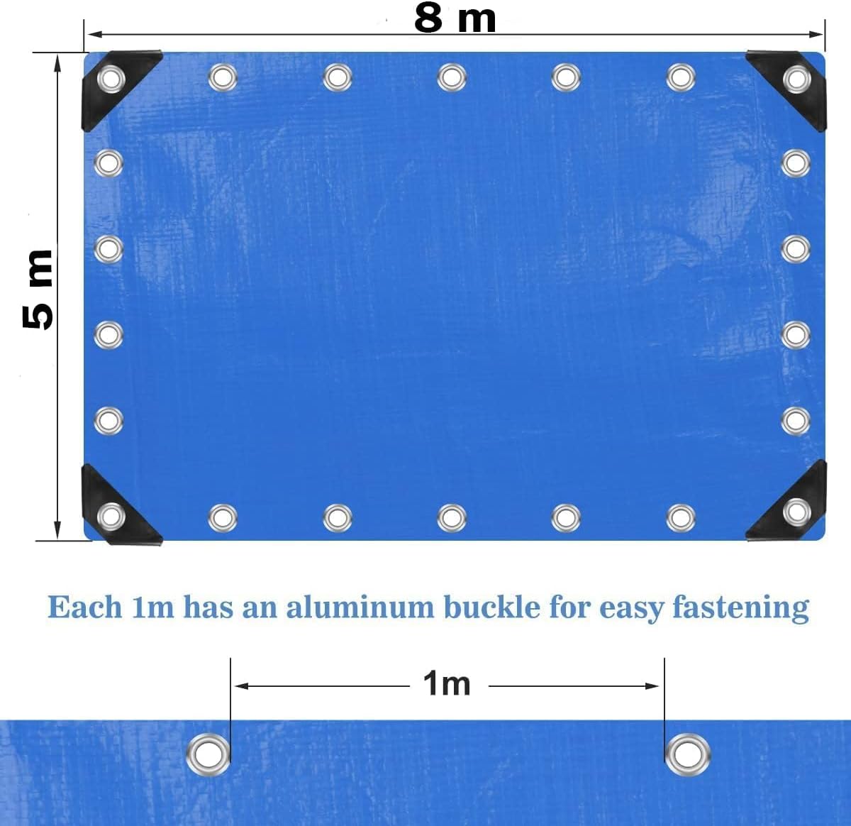 Telo Impermeabile Esterno 5m x 8m 200grs - immagine 3