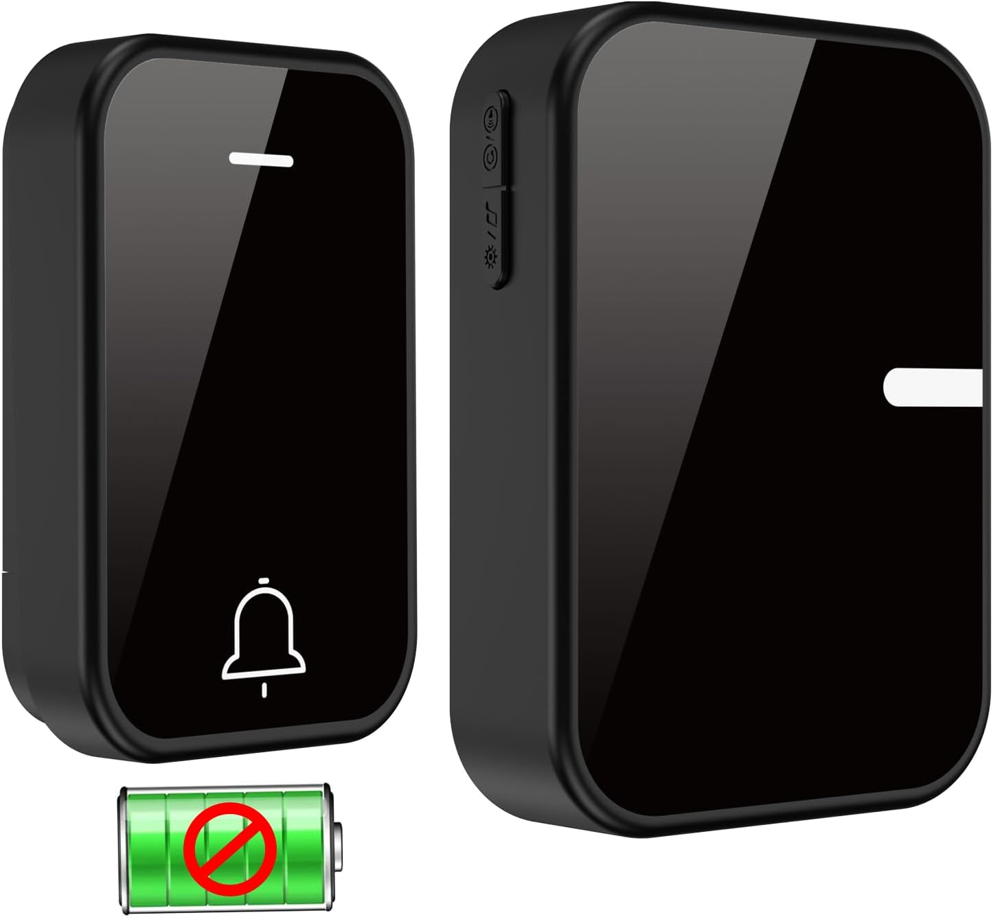 YVVV Campanello Senza Fili Esterno Autoalimentato - immagine 1