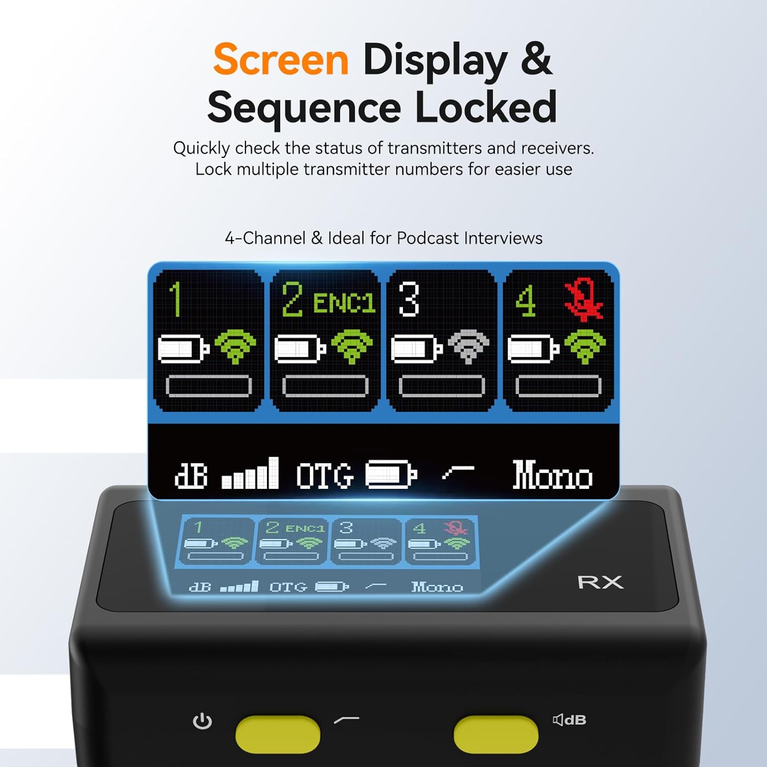 Svbony SVMic D4 Microfono Lavalier Wireless con 4 Trasmettitori - immagine 4