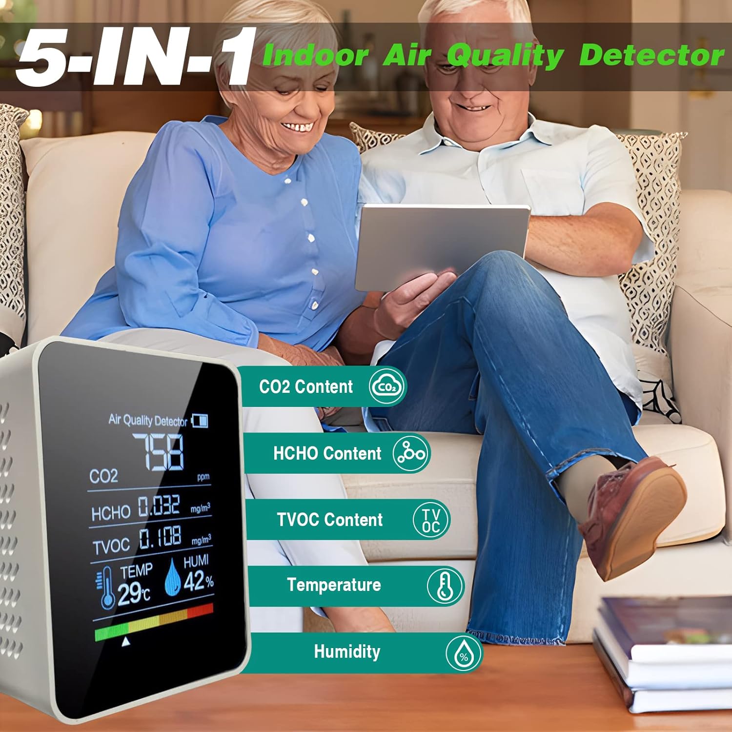 Obest Rilevatore di CO2 e Qualità dell'Aria con Allarme - immagine 2