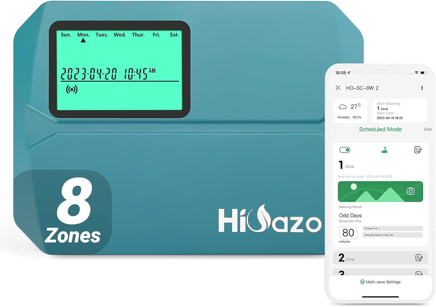 HiOazo Computer di Irrigazione WiFi 8 Zone