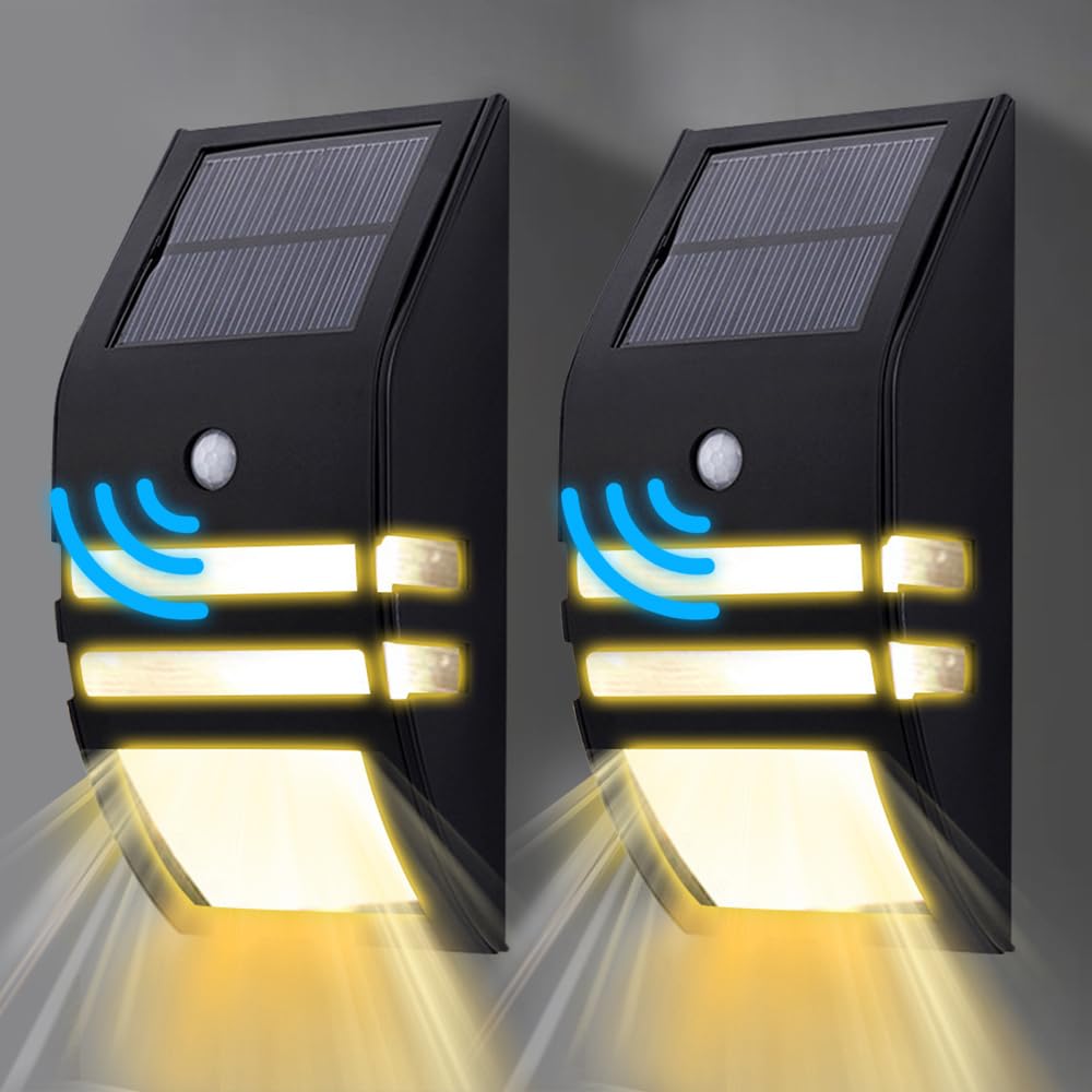 Kzt Applique da Parete Esterno con Sensore di Movimento, 2 Pezzi