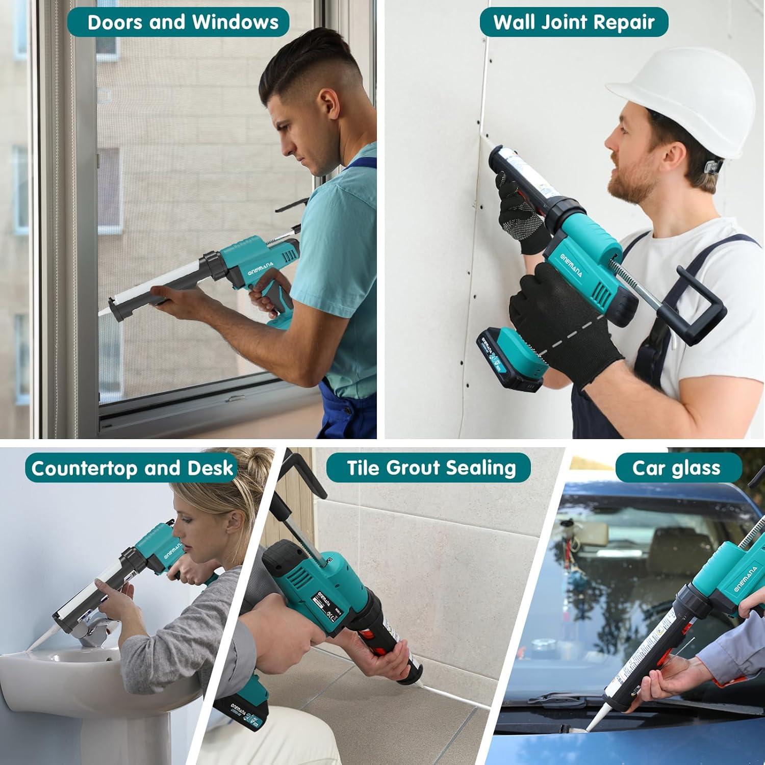 ONEMANA Pistola per Silicone Elettrica 20V 6 Velocità - immagine 6