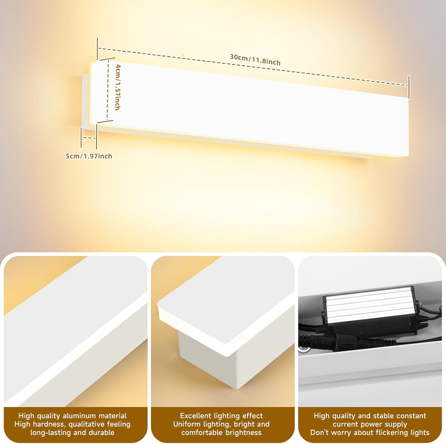Kingwei 2 Lampade LED da Parete 10W Up Down - immagine 4