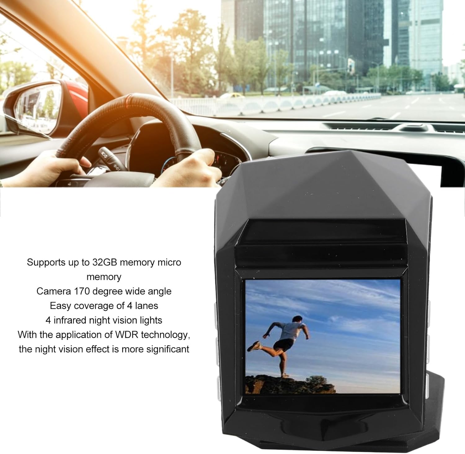 Dash Cam Anteriore Posteriore HD 10MP - immagine 2