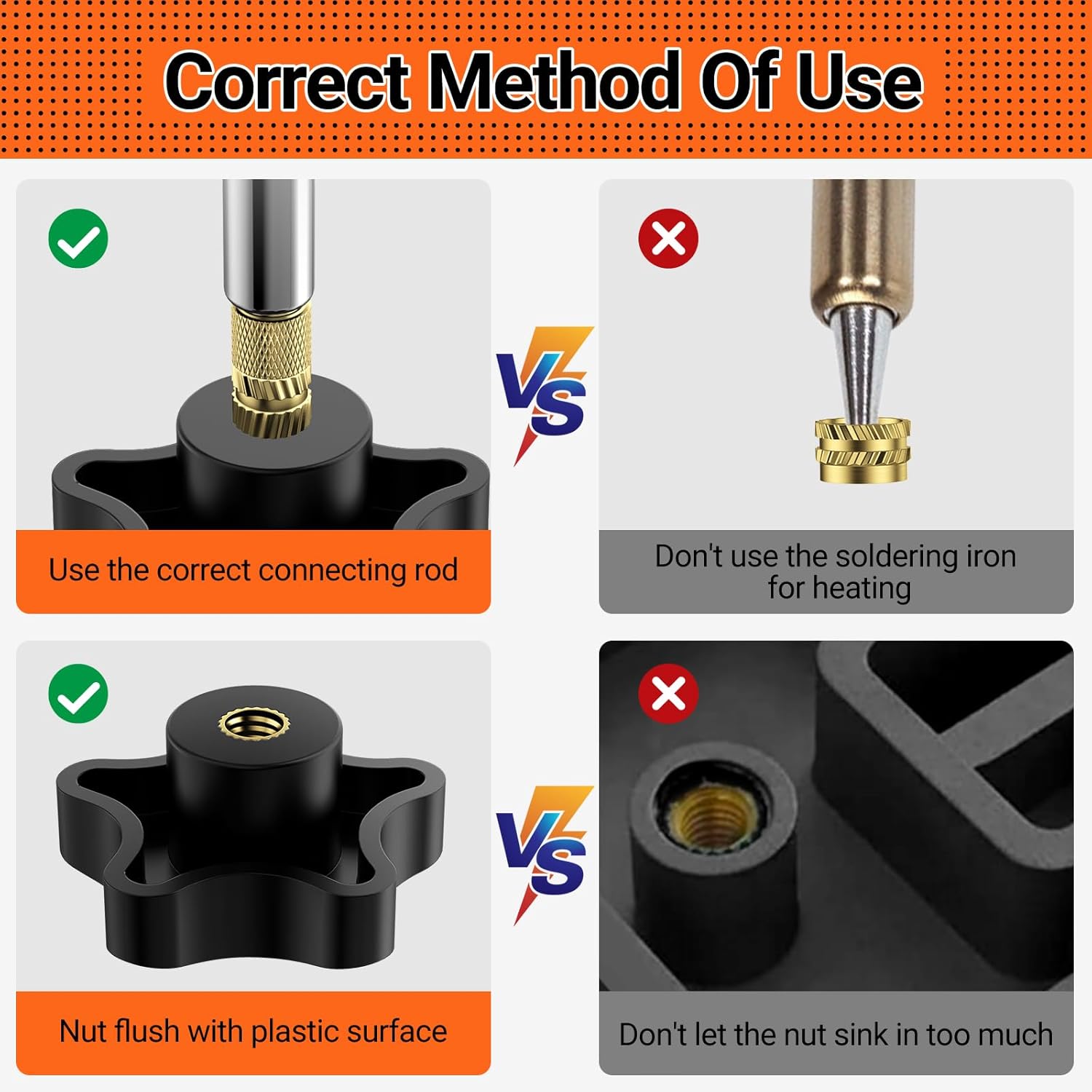 Preciva Inserto Filettato - 350 Pezzi M2-M8 - immagine 5