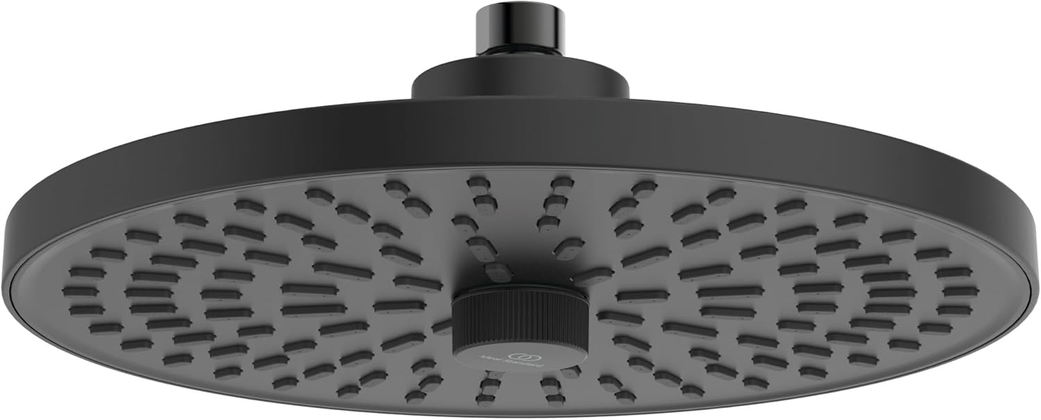 Ideal Standard Alu+ Soffione Tondo Anticalcare, Nero Seta