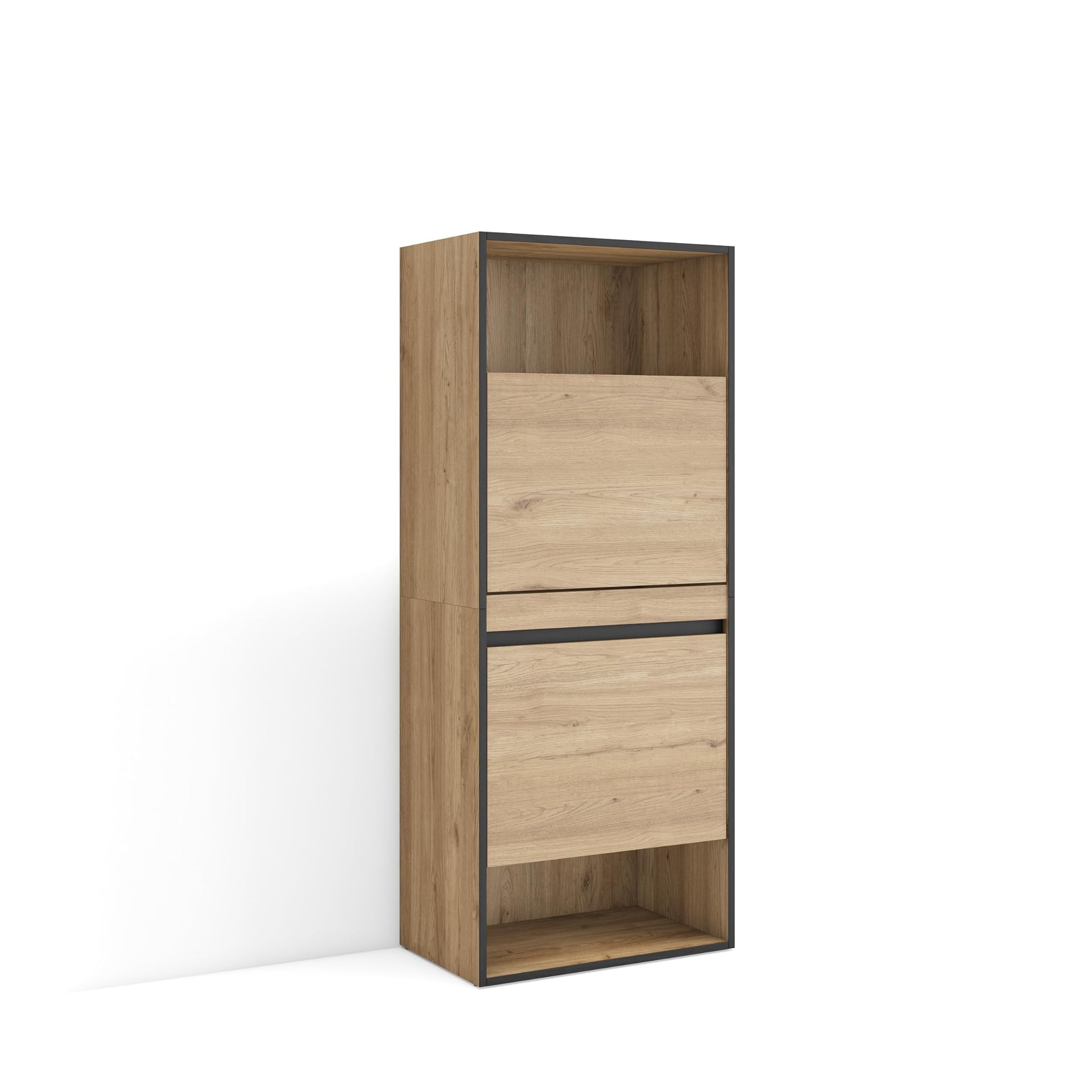 Skraut Home Scarpiera Salvaspazio 60x145x35 cm, Rovere