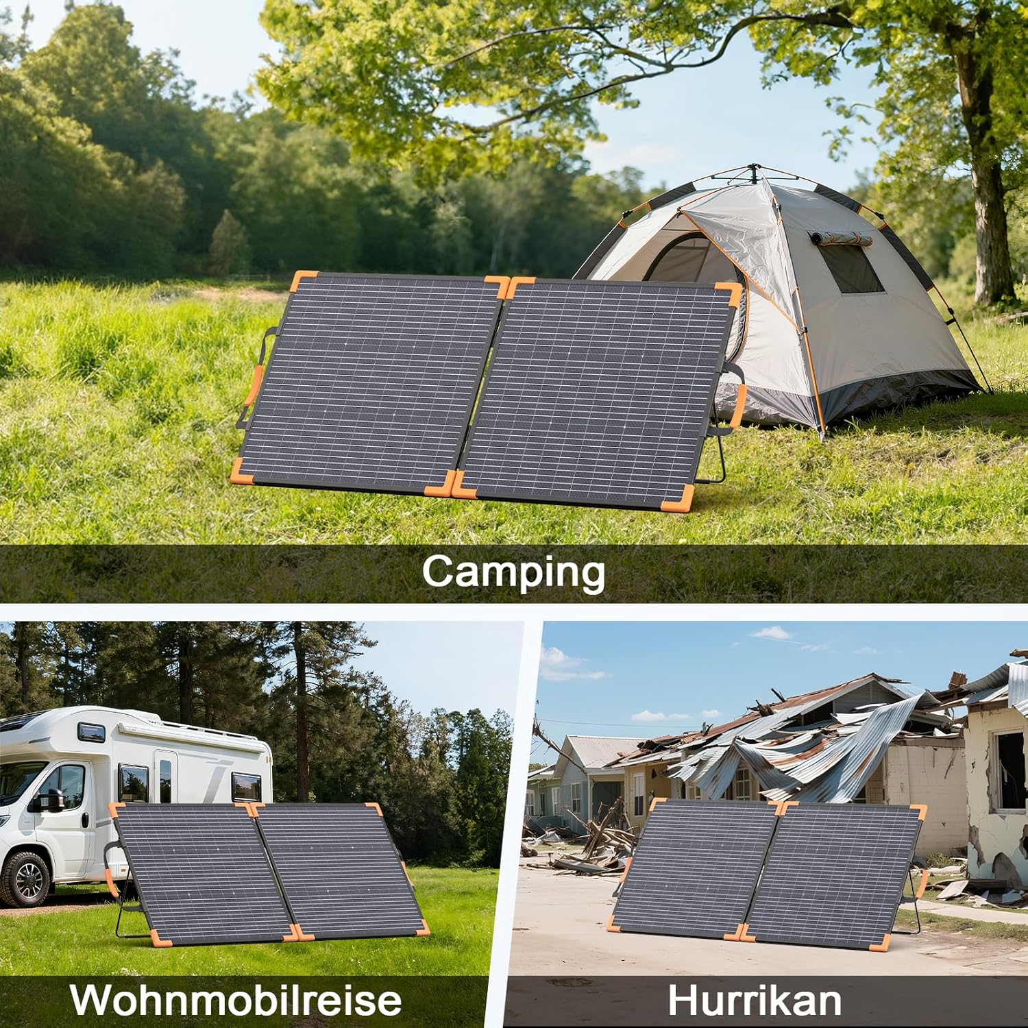 Pannello Solare Bifacciale Portatile 100W Pieghevole - immagine 7