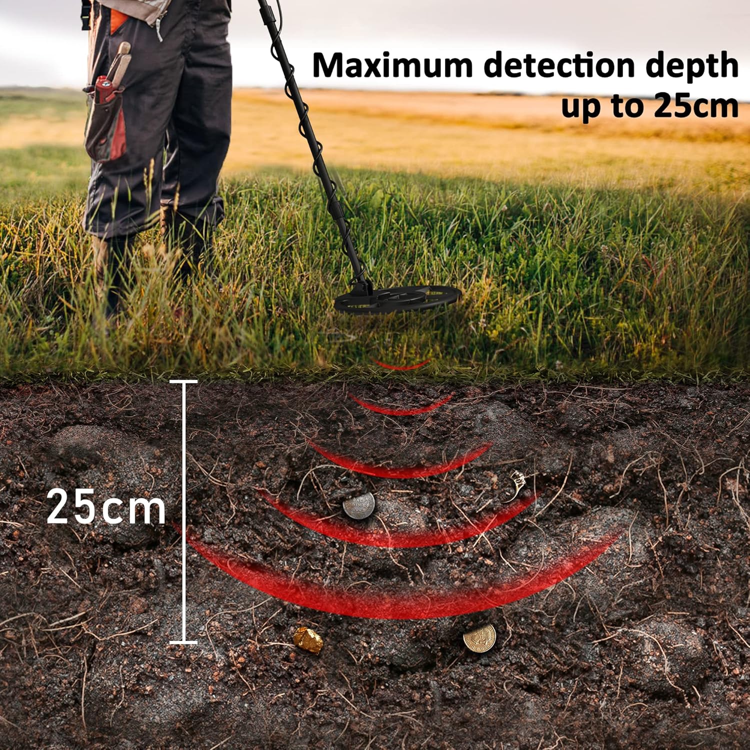 DR.ÖTEK Metal Detector Professionale Leggero - immagine 4
