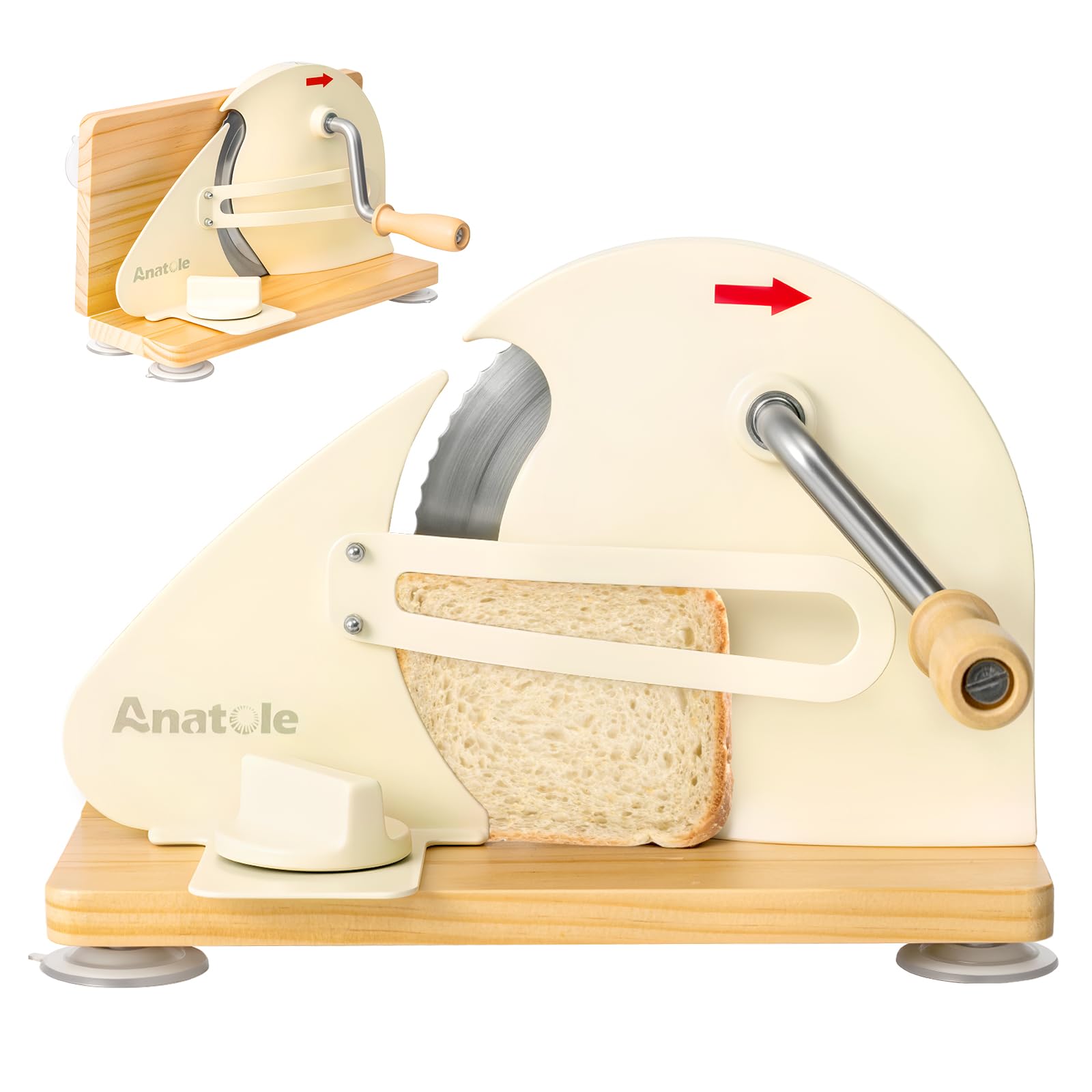Anatole Affettatrice per Pane Manuale Pieghevole