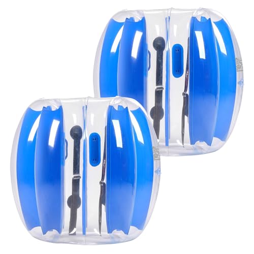 VEVOR Palline Paraurti Gonfiabili, Vestito Portatile di Pallone da Sumo per Sport all'Aperto Gioco di Squadra, Giocattolo per Giardino Cortile da Calcio per Attività Striscia Blu 0,9 m 2 Pezzi