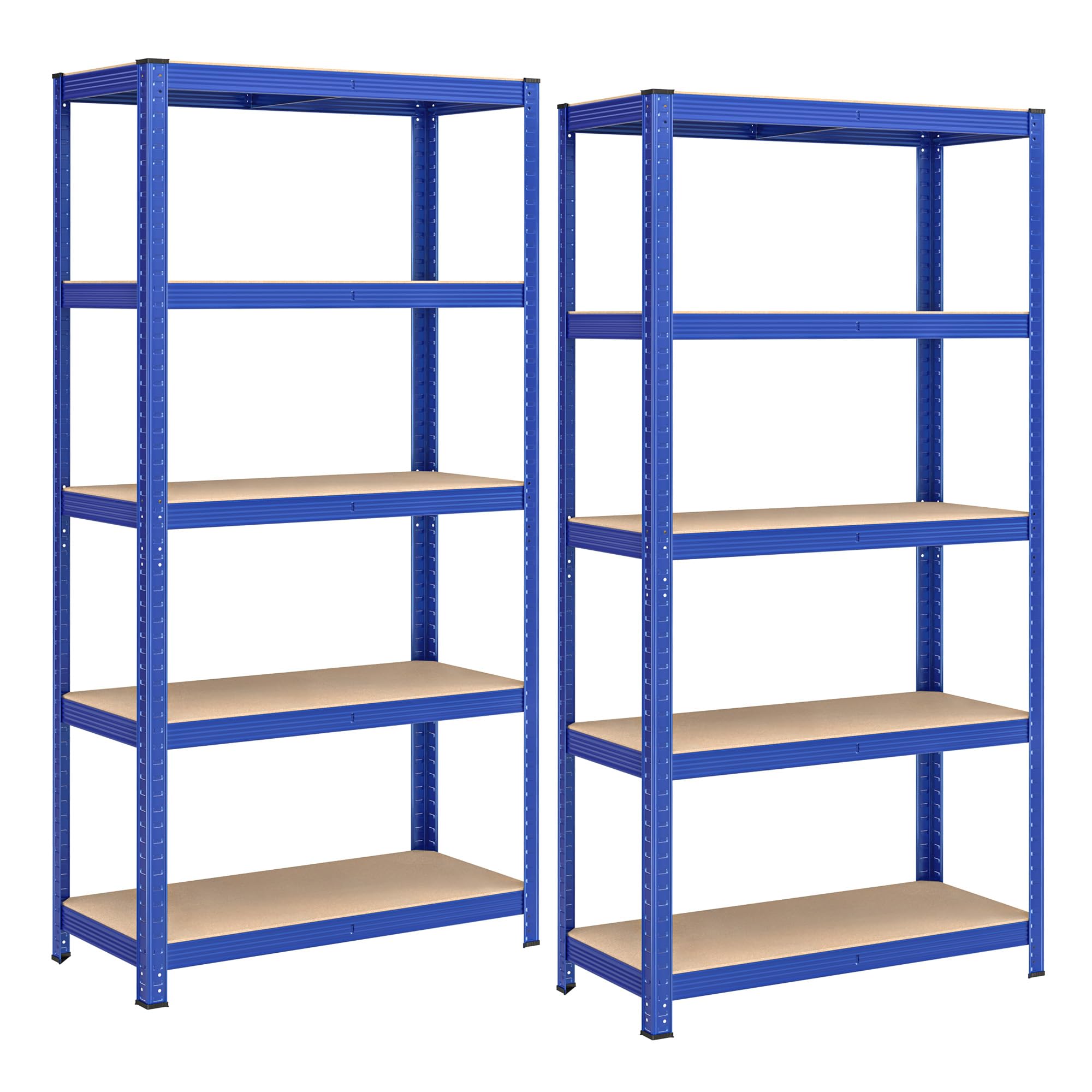 Songmics Set 2 Scaffali Metallo 5 Ripiani 875kg, Blu
