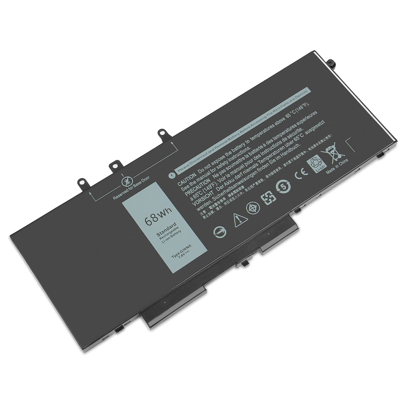 Shentec GJKNX Batteria per Dell Latitude 7.6V 68Wh