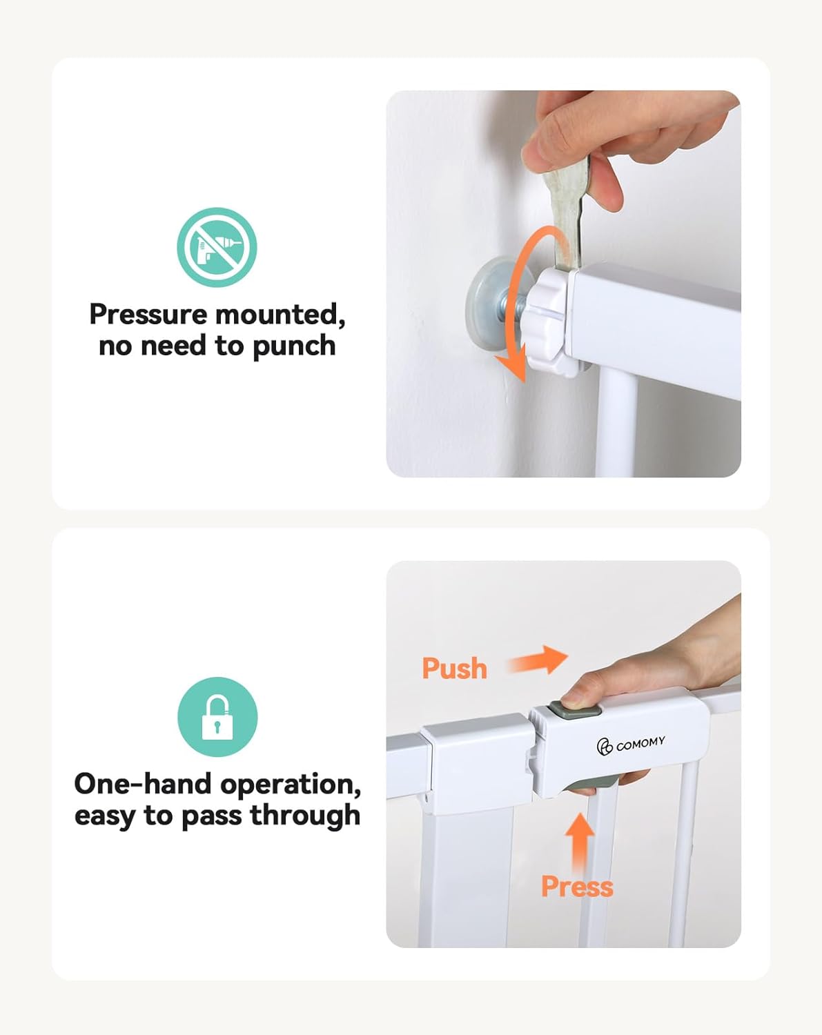 Comomy Cancelletto Sicurezza Extra Alto 91,5cm - immagine 5