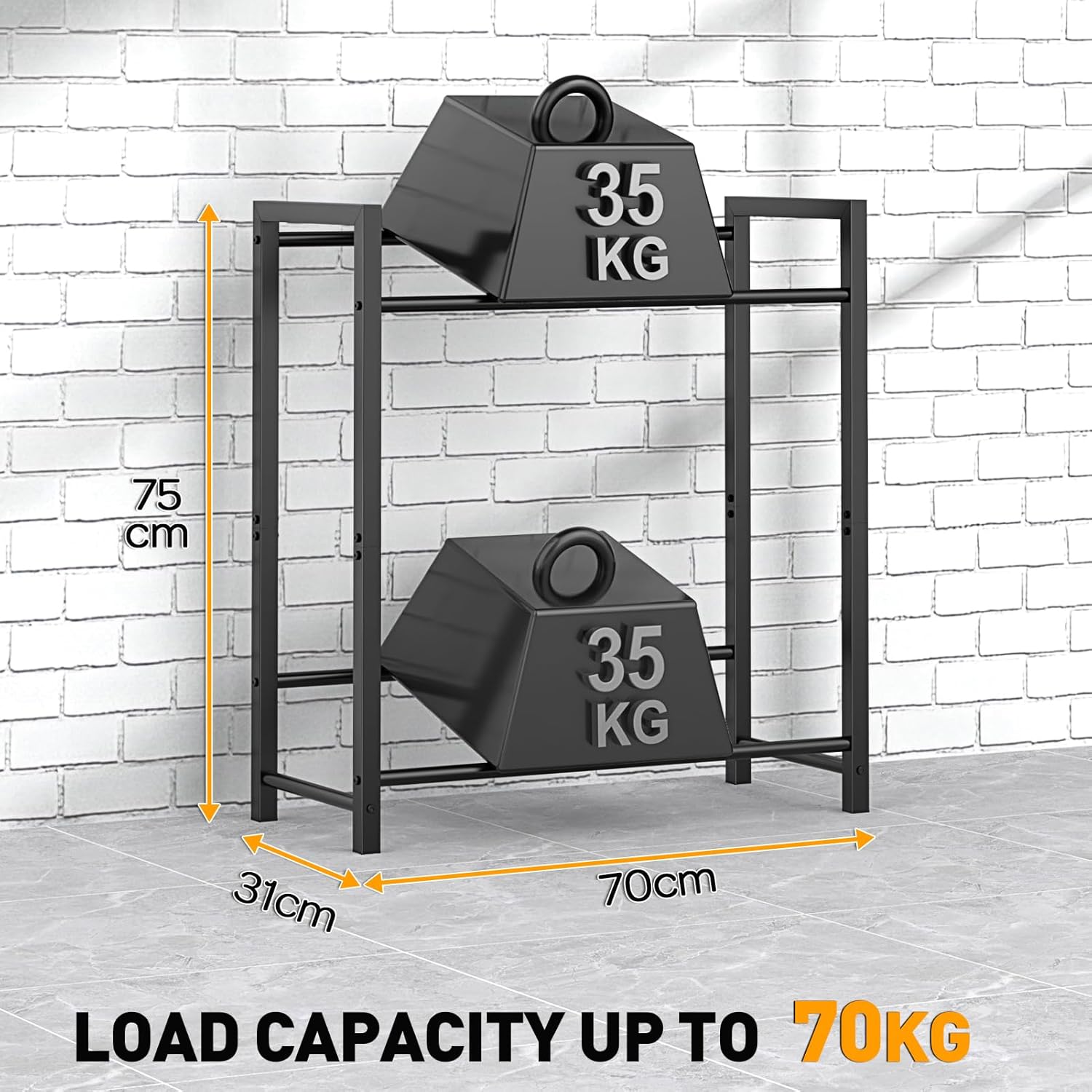 Weldun Meatll - Scaffale per 4 Casse di Bevande - immagine 4