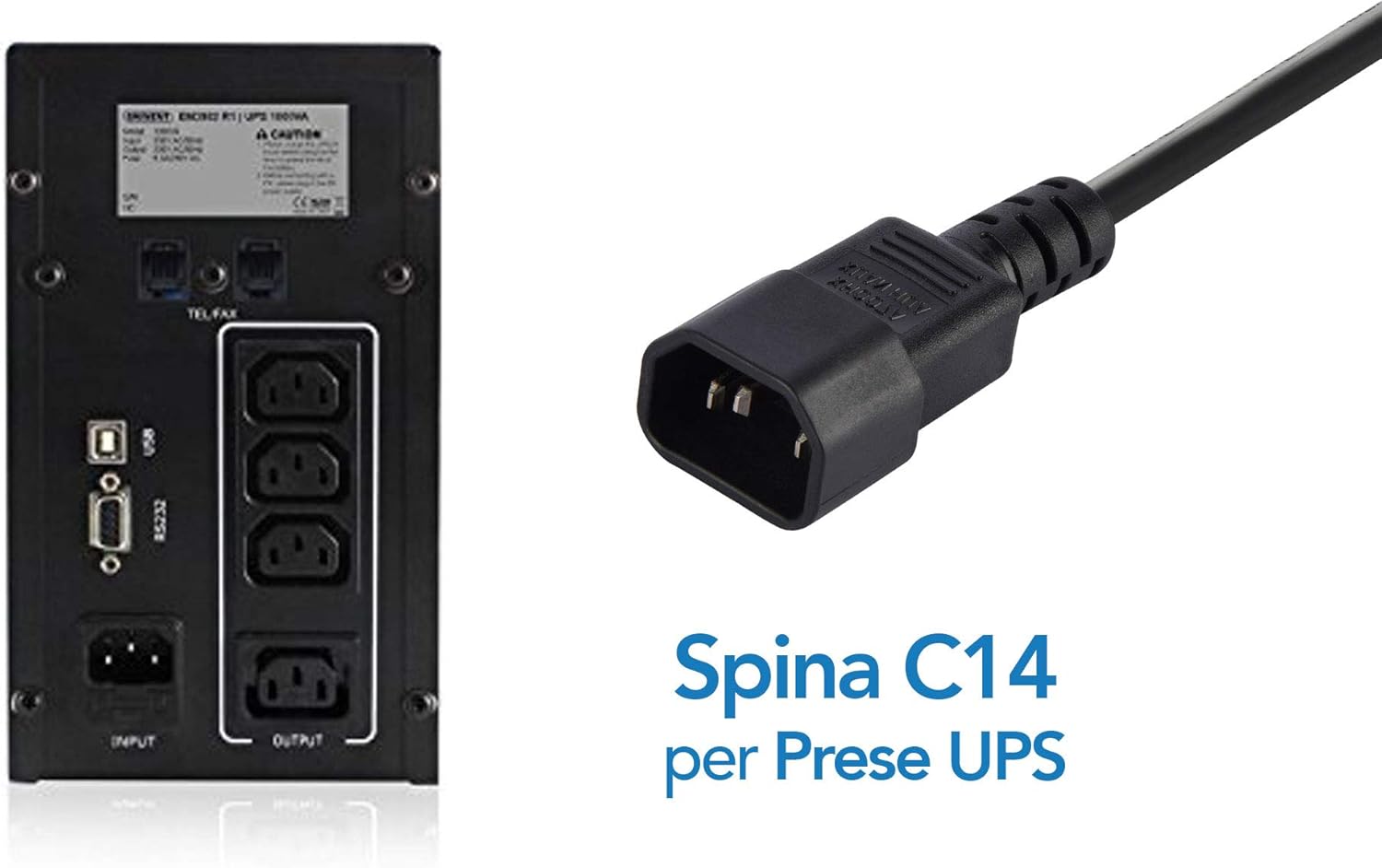 Electraline 62067 Multipresa per UPS 6 Posti, Nero - immagine 3