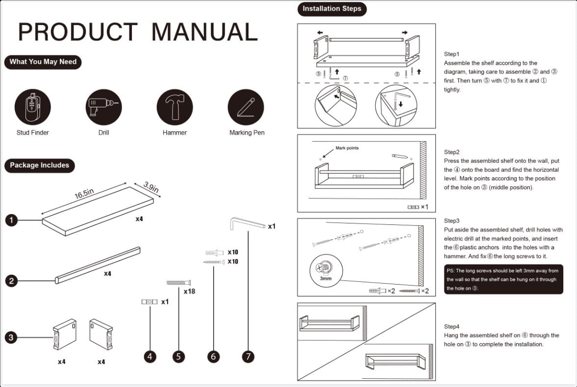Libreria Sospesa da Parete per Cameretta 41.5cm - immagine 3