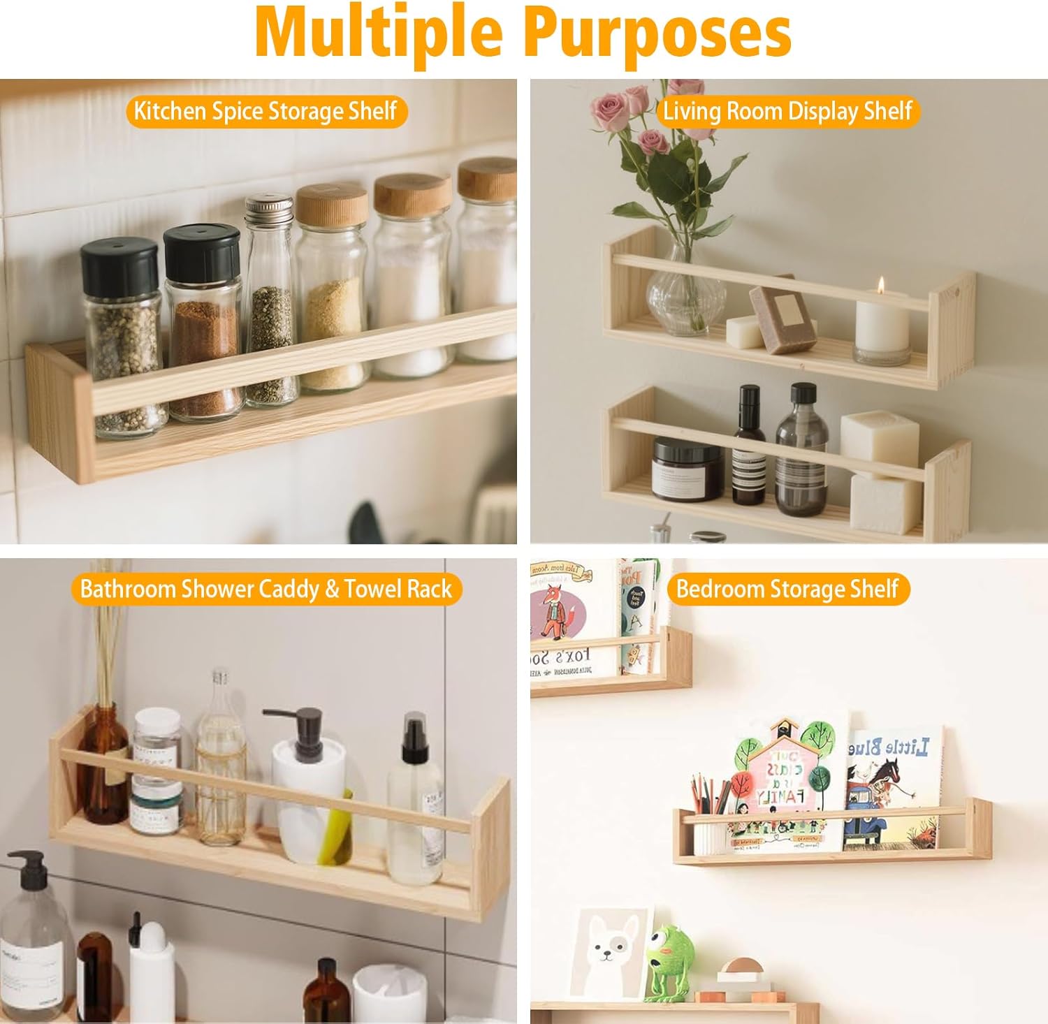 Libreria Sospesa da Parete per Cameretta 41.5cm - immagine 4